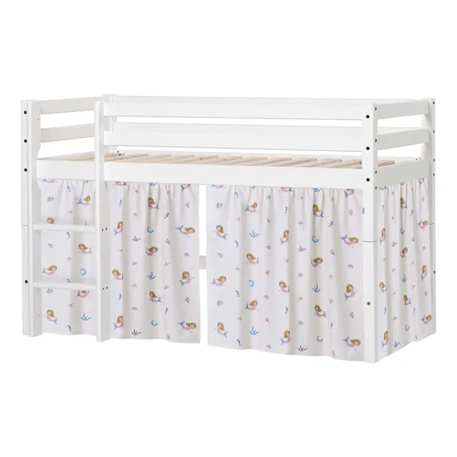 hoppekids-eco-dream-halbhochbett-mit-mermaid-vorhang image 1