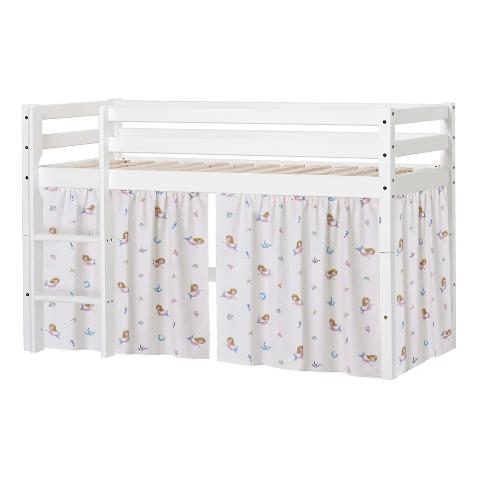 hoppekids-eco-dream-halbhochbett-mit-mermaid-vorhang image 1