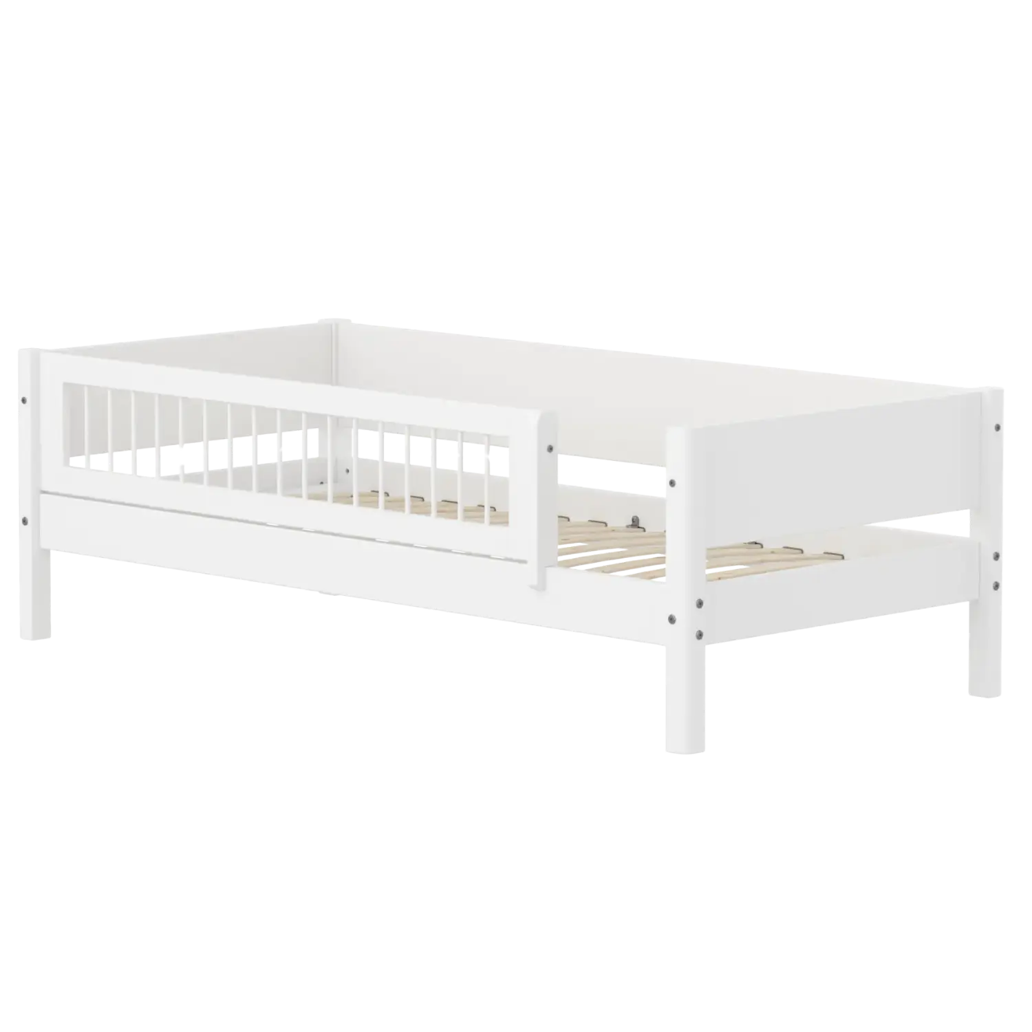 flexa-white-einzelbett-90x200-cm-wei-mit-absturzsicherung image 1
