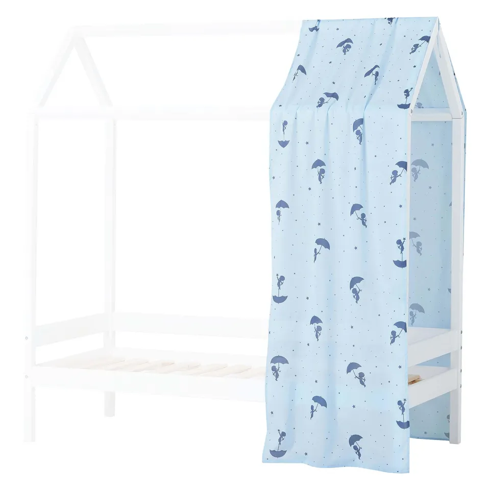 hoppekids-ole-lukoie-bettvorhang-f-r-hausbett-blau image 1