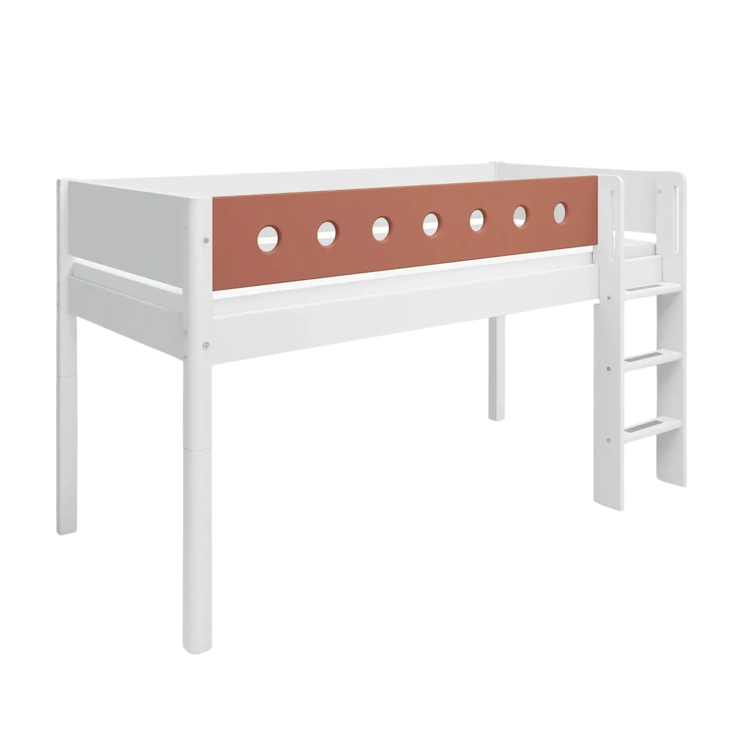 flexa-white-hochbett-120-cm-mit-leiter-und-absturzsicherung-90x200-cm-wei-3 image 3