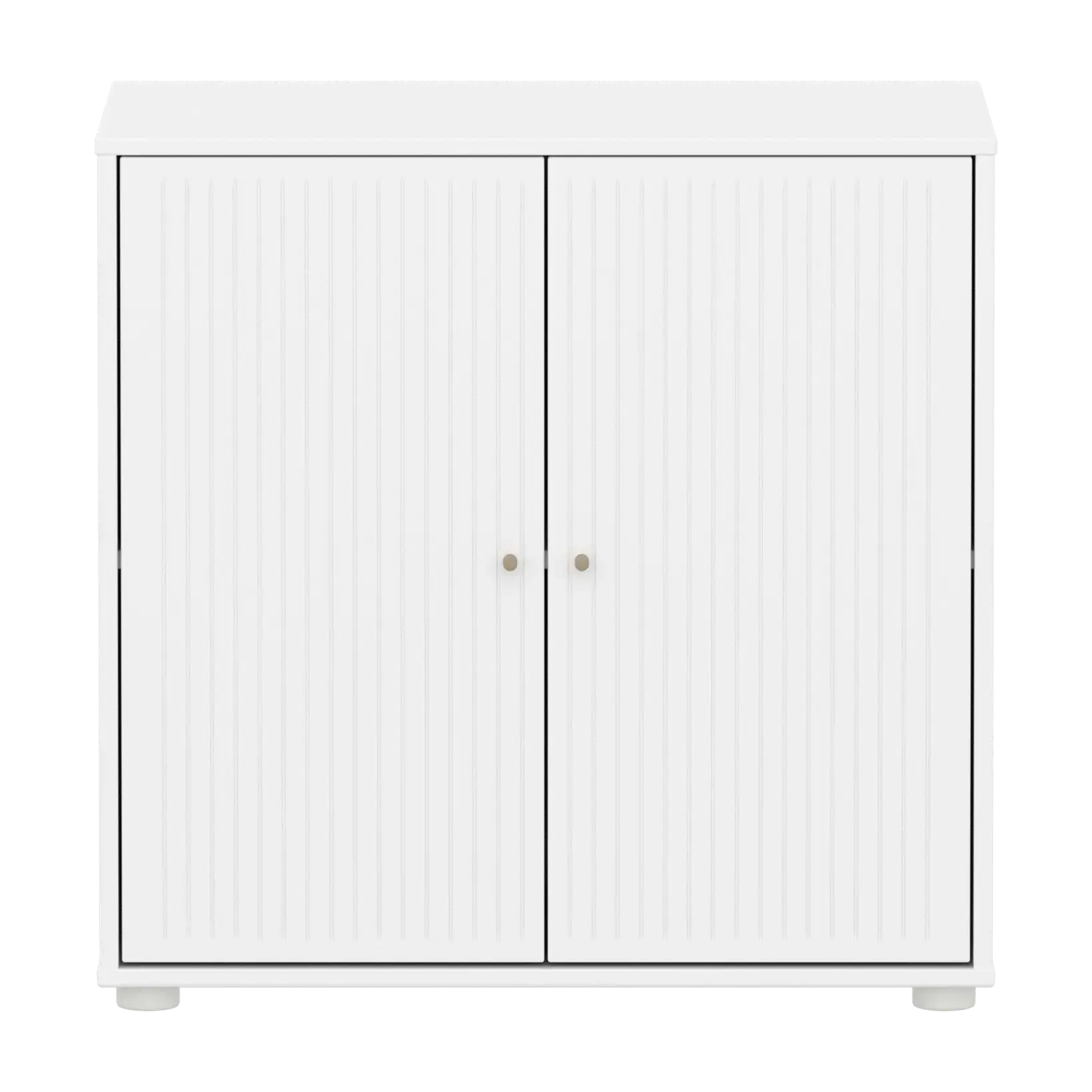 flexa-saga-schrank-2-t-ren-mit-rillen-oat-metallgriffe-wei image 2