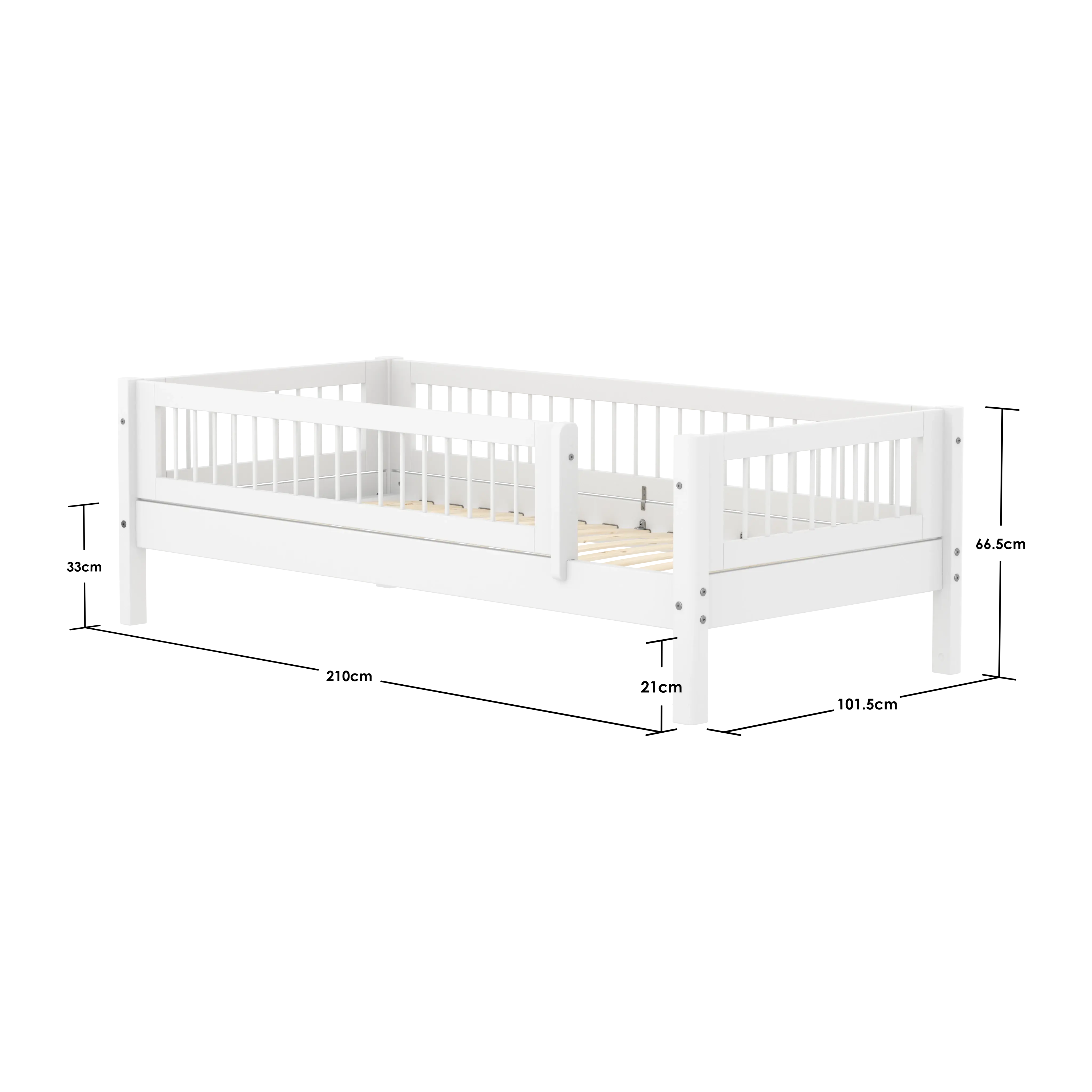 flexa-white-einzelbett-mit-crossbars-und-absturzsicherung-90x200-cm-wei image 4