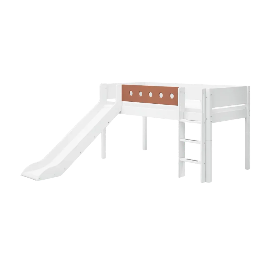 flexa-white-spielbett-120-cm-90x200-cm-mit-rutsche-wei image 1