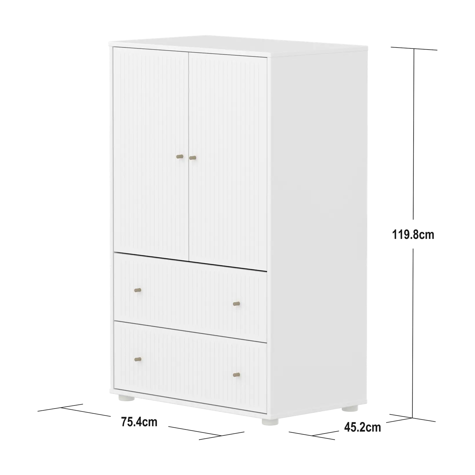 flexa-saga-schrank-2-t-ren-und-2-schubladen-mit-rillen-oat-griffe-wei image 4