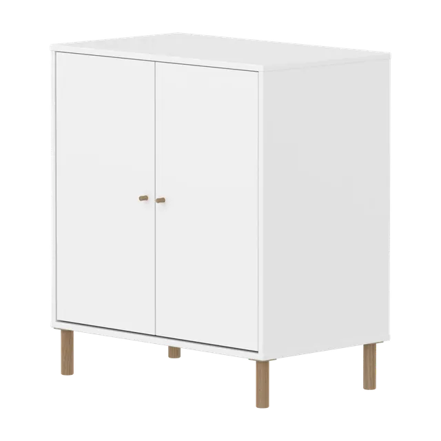 flexa-saga-schrank-2-t-ren-griffe-und-f-e-eiche-wei image 1