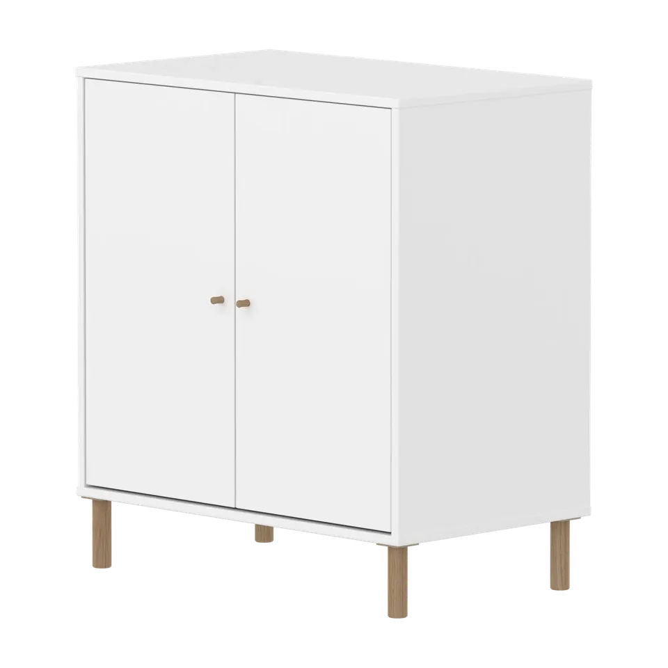flexa-saga-schrank-2-t-ren-griffe-und-f-e-eiche-wei image 1