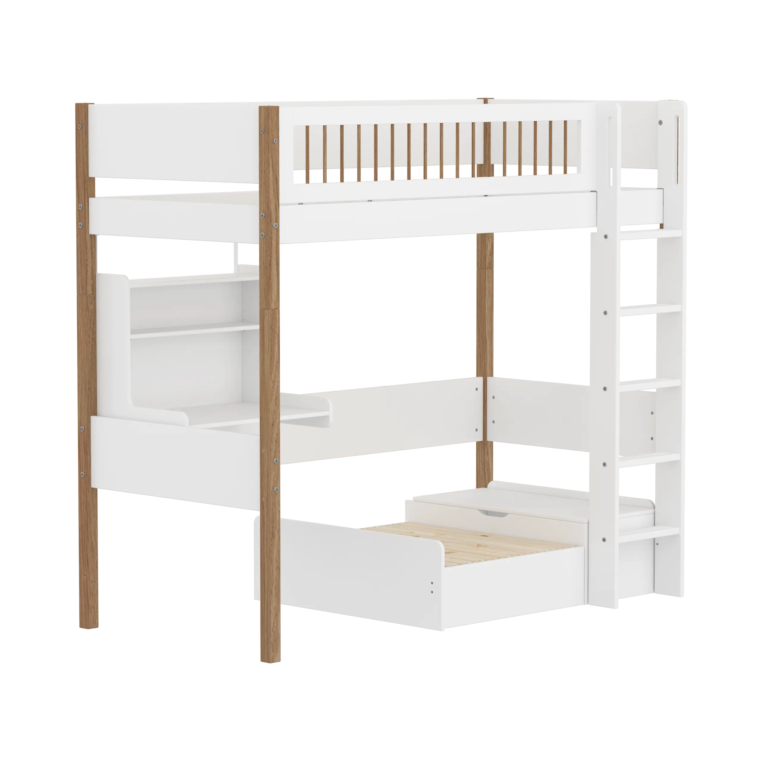 flexa-nor-casa-hochbett-184-cm-mit-sofa-schreibtisch-und-leiter-90x200-cm-wei-ei image 3