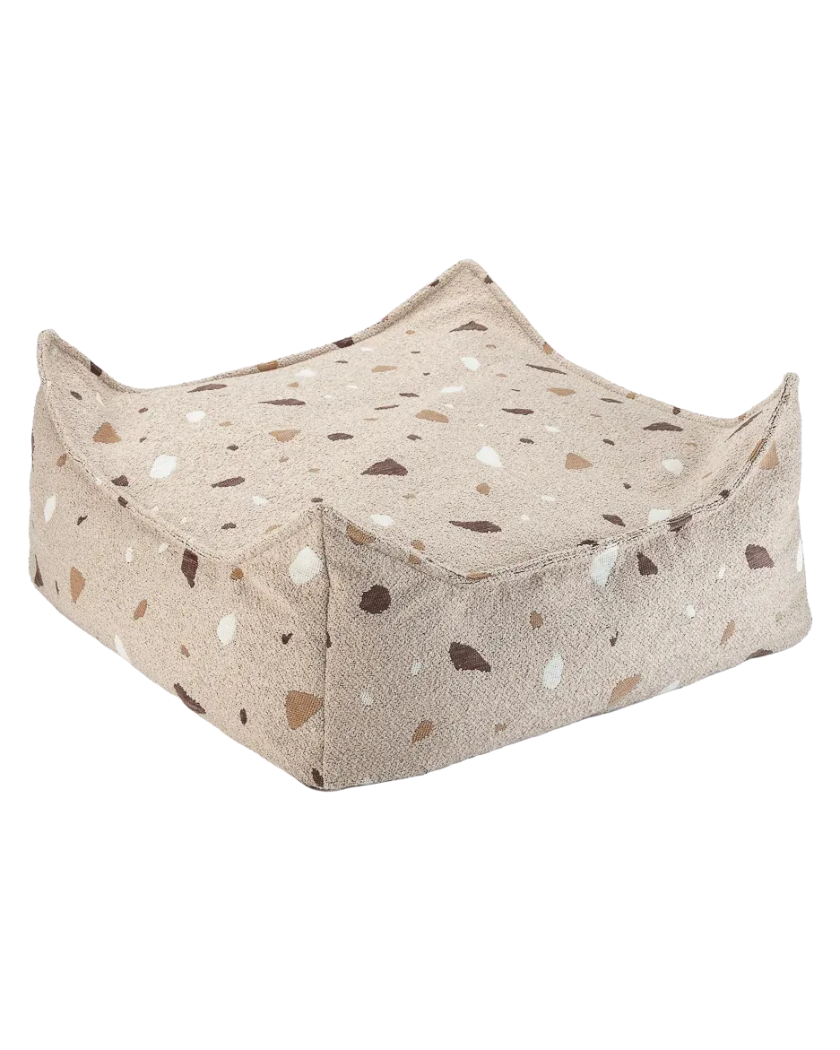 wigiwama-square-ottoman-terrazzo-sand-quadratischer-kinder-hocker image 1