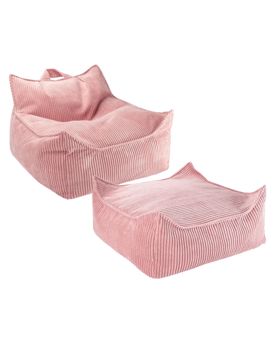 wigiwama-rosa-mousse-sitzsack-stuhl-ottoman-set image 1