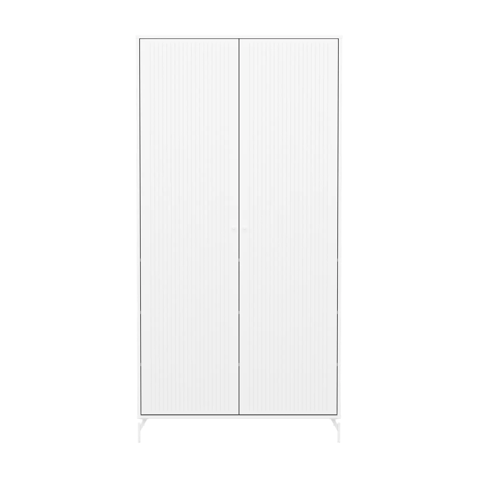 flexa-saga-kleiderschrank-2-t-ren-mit-rillen-metallf-e-wei image 8