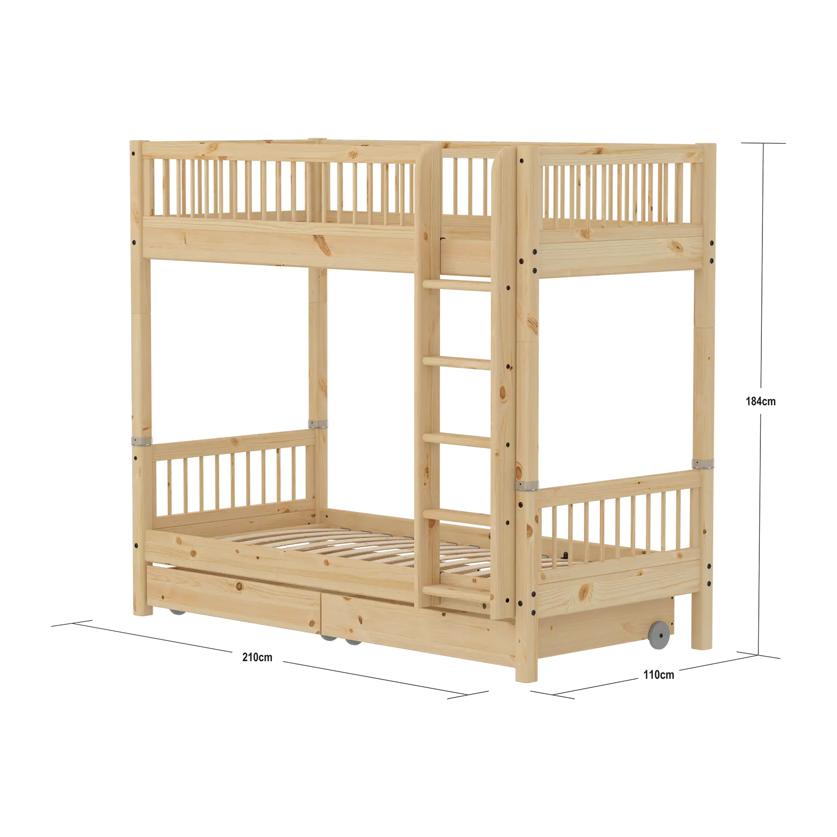 flexa-classic-raw-etagenbett-mit-aufbewahrung-90x200-cm-kiefernholz image 4