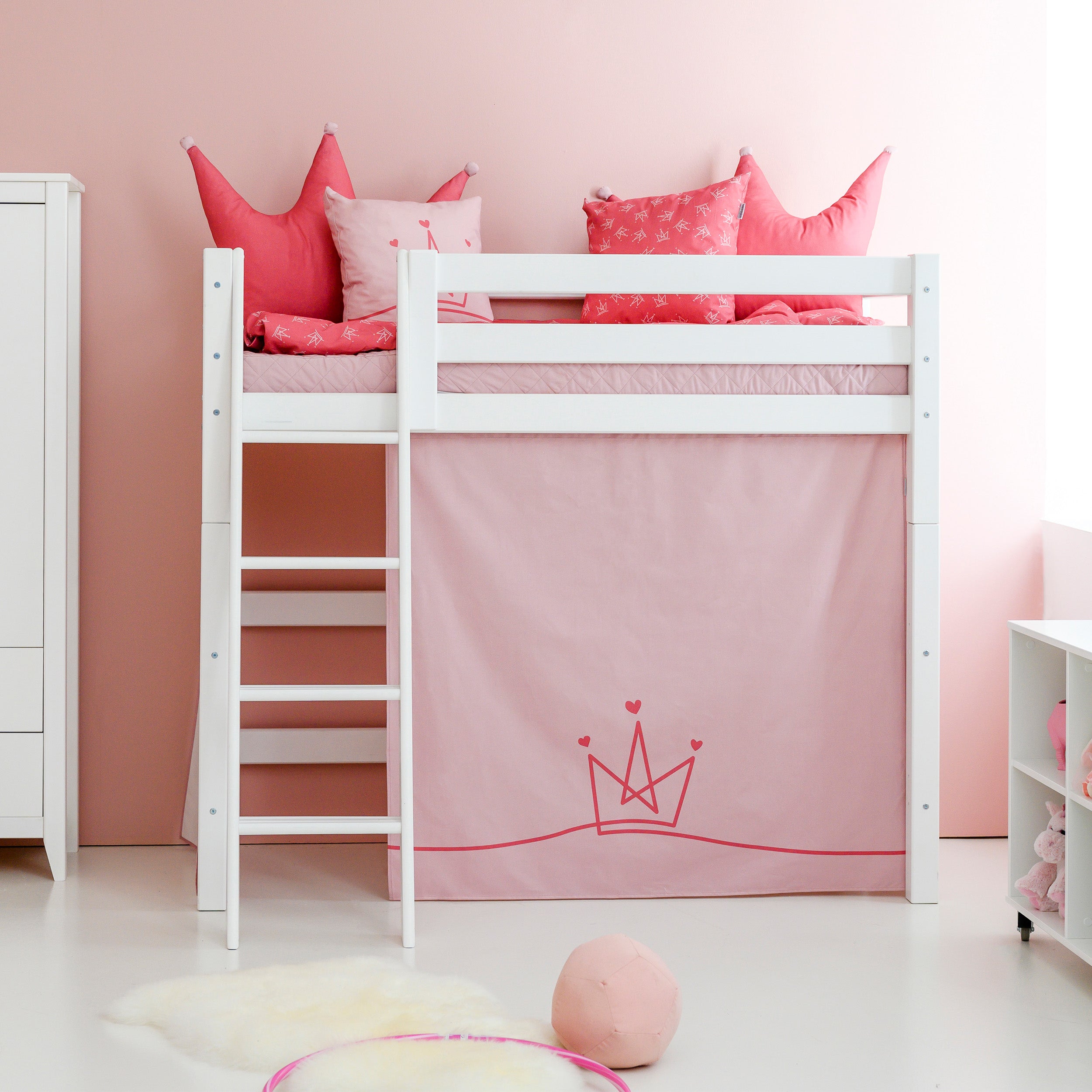 hoppekids-eco-luxury-mittelhohes-bett-mit-princess-bettvorhang image 5