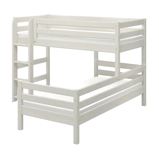 flexa-classic-etagenbett-143-cm-90x200-cm-wei-mit-leiter-und-absturzsicherung image 1