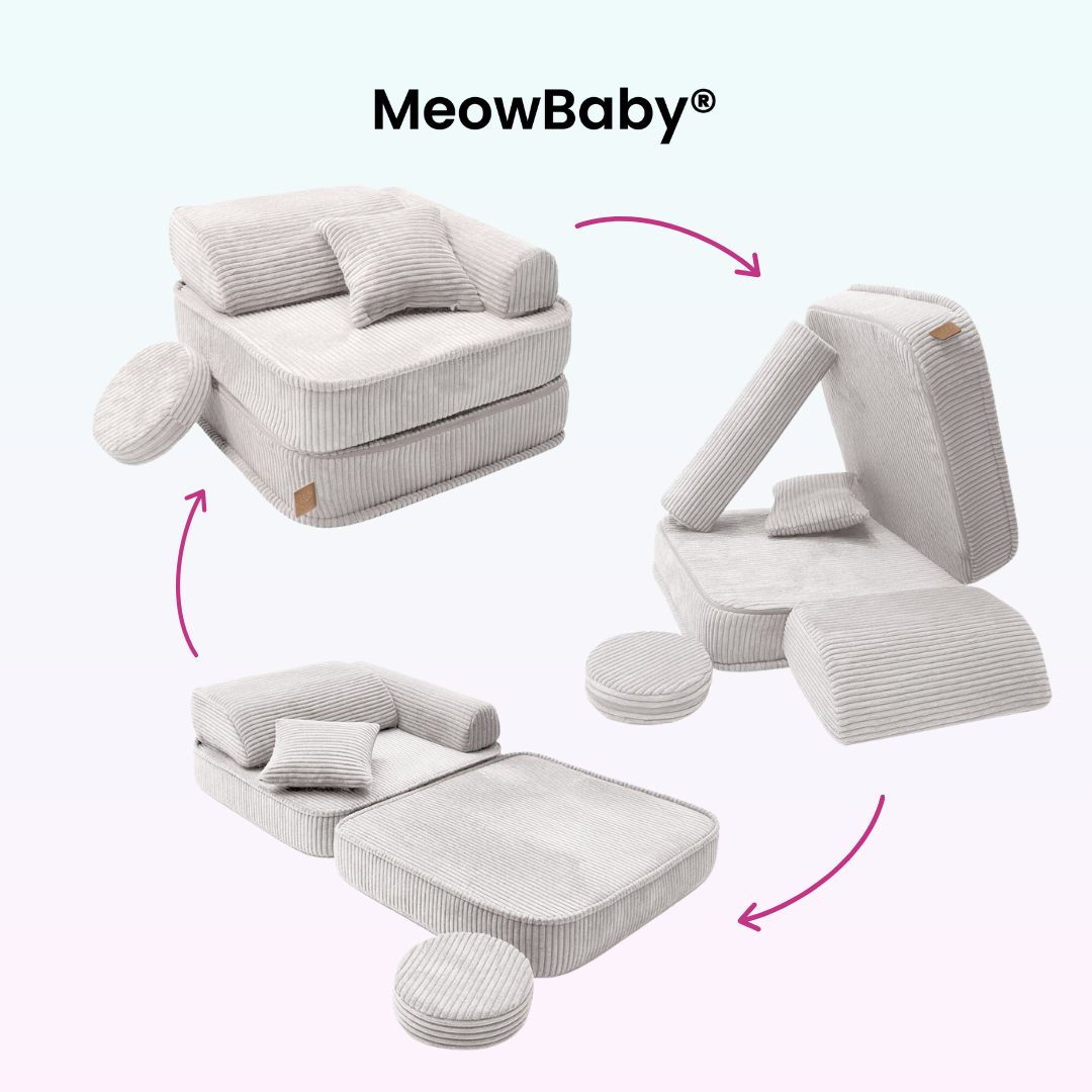 meowbaby-kindersessel-3-in-1-sthetik-cord-faltbare-kindercouch-spielmatratze-cla image 5