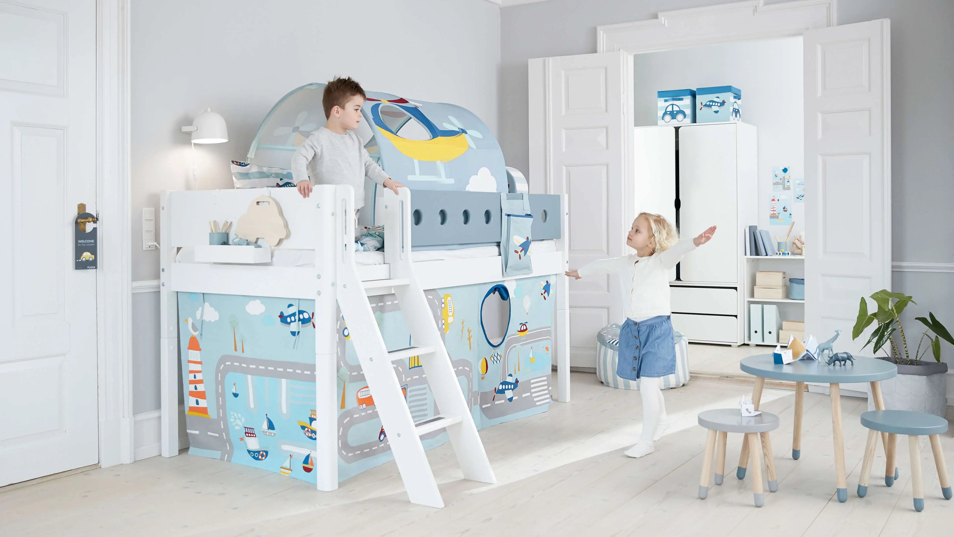 flexa-transportation-spielvorhang-3er-set-f-r-halbhohes-bett image 2