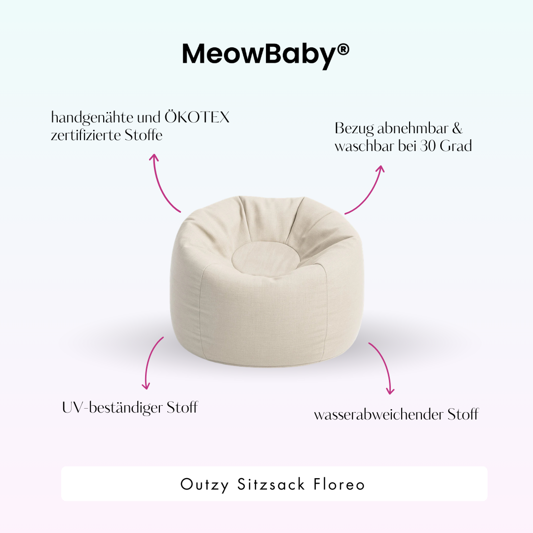 meowbaby-outzy-floreo-outdoor-kinder-sitzsack image 3