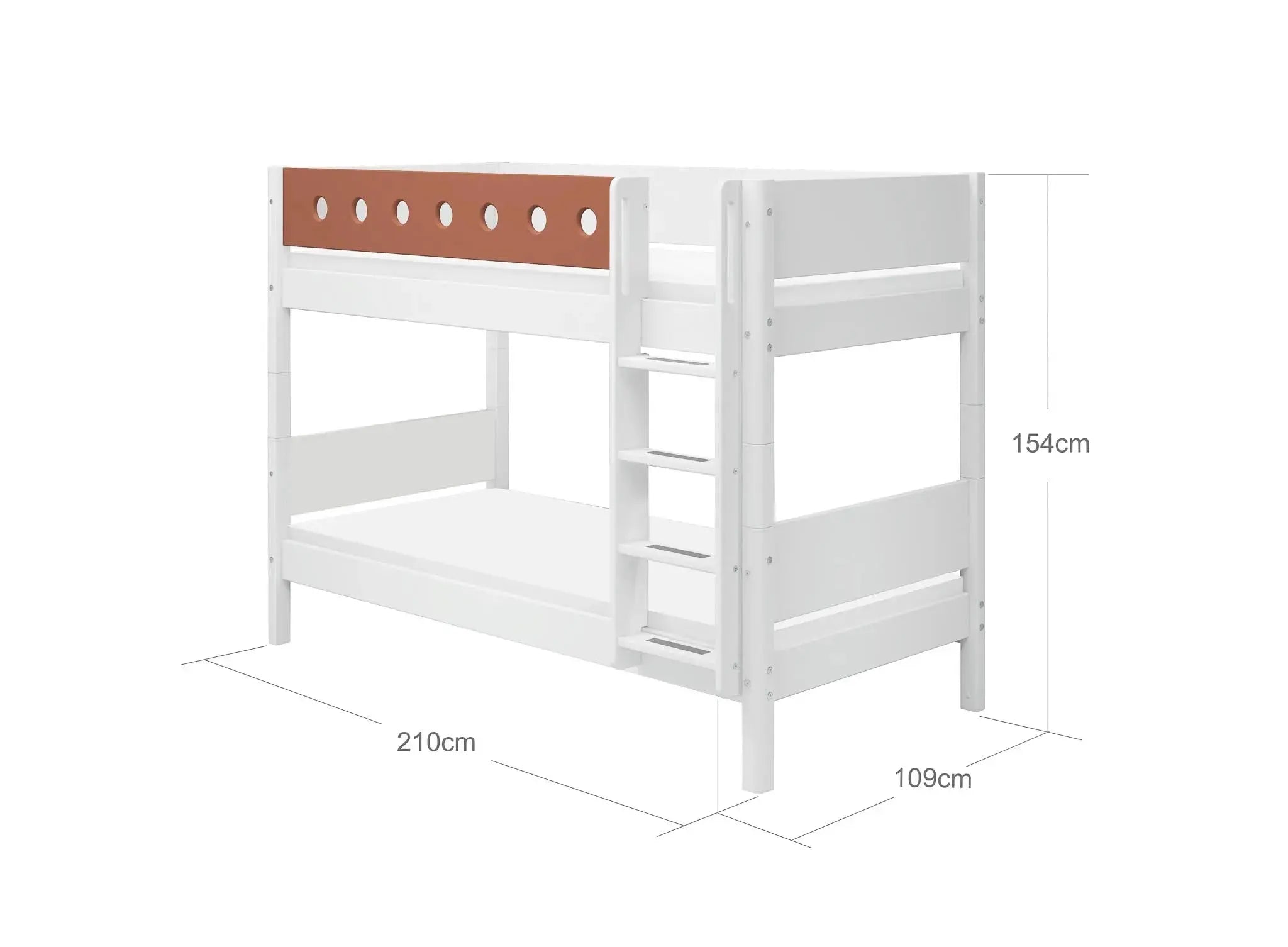 flexa-classic-etagenbett-154-cm-90x200-wei-mit-leiter-absturzsicherung image 2