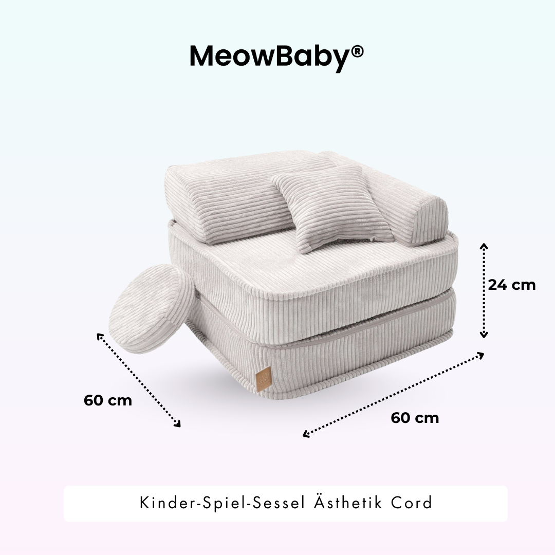 meowbaby-kindersessel-3-in-1-sthetik-cord-faltbare-kindercouch-spielmatratze-cla image 8