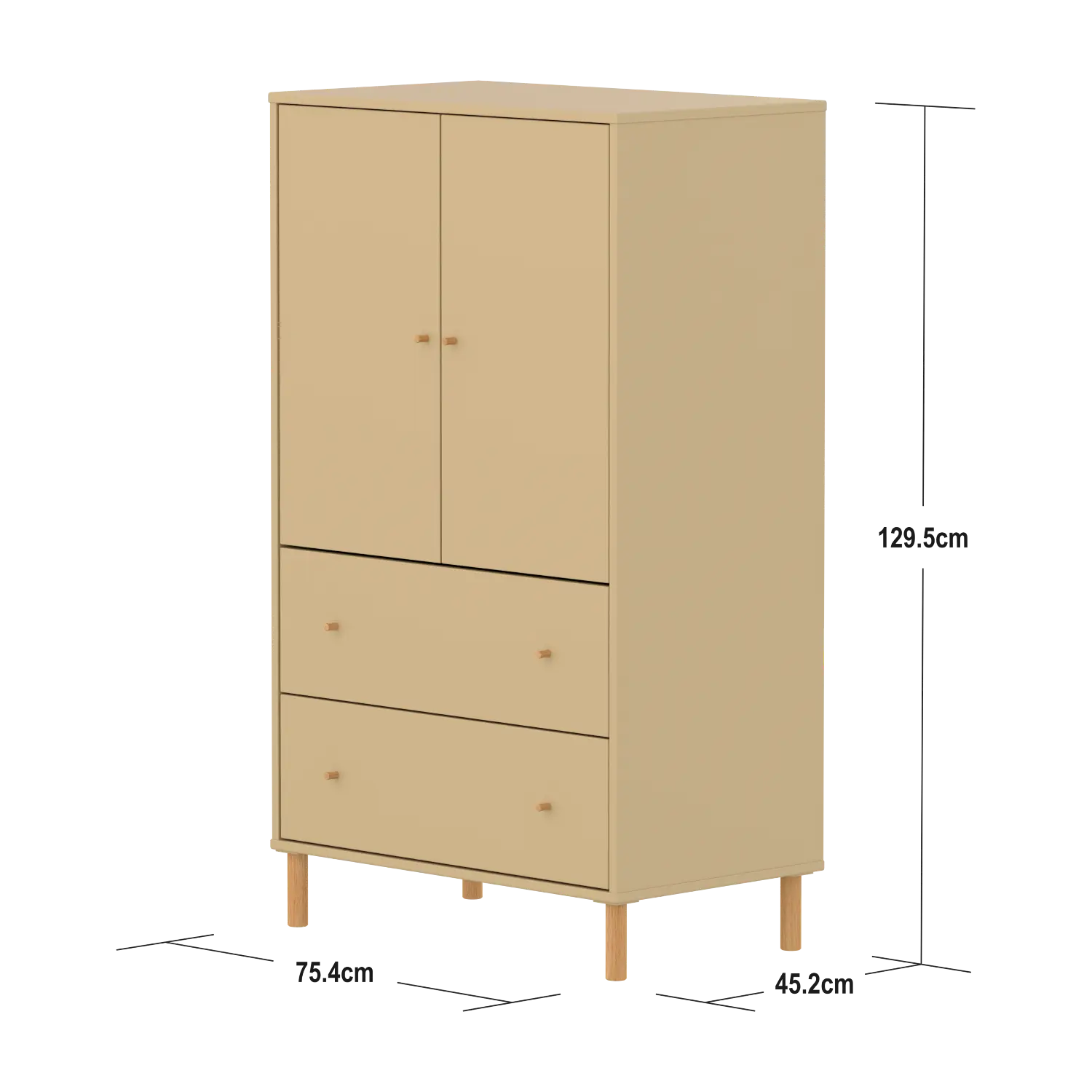 flexa-saga-schrank-2-t-ren-und-2-schubladen-eichenf-e-und-griffe-oat image 4
