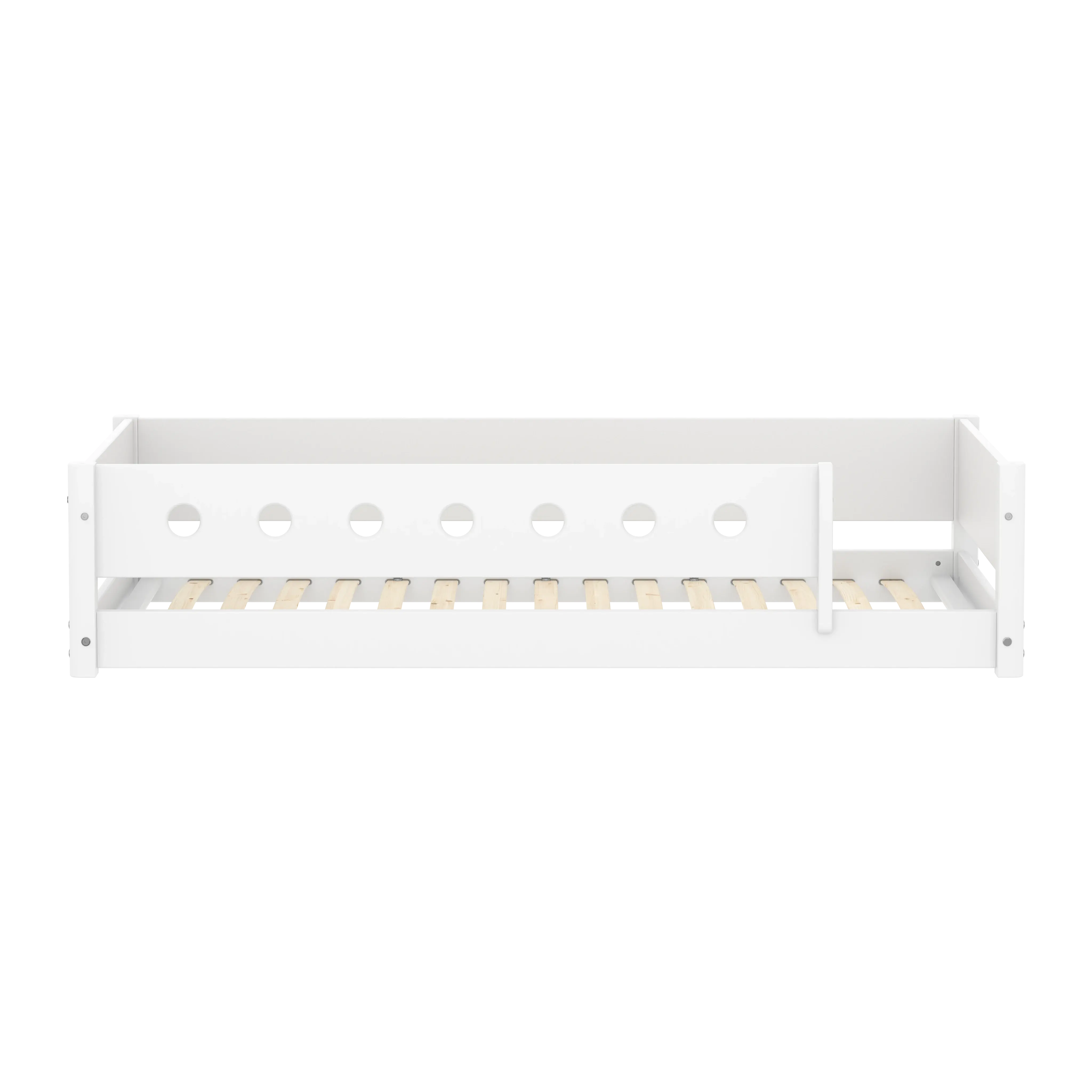 flexa-white-montessori-bett-mit-vorderer-absturzsicherung-90x200-cm-wei image 2