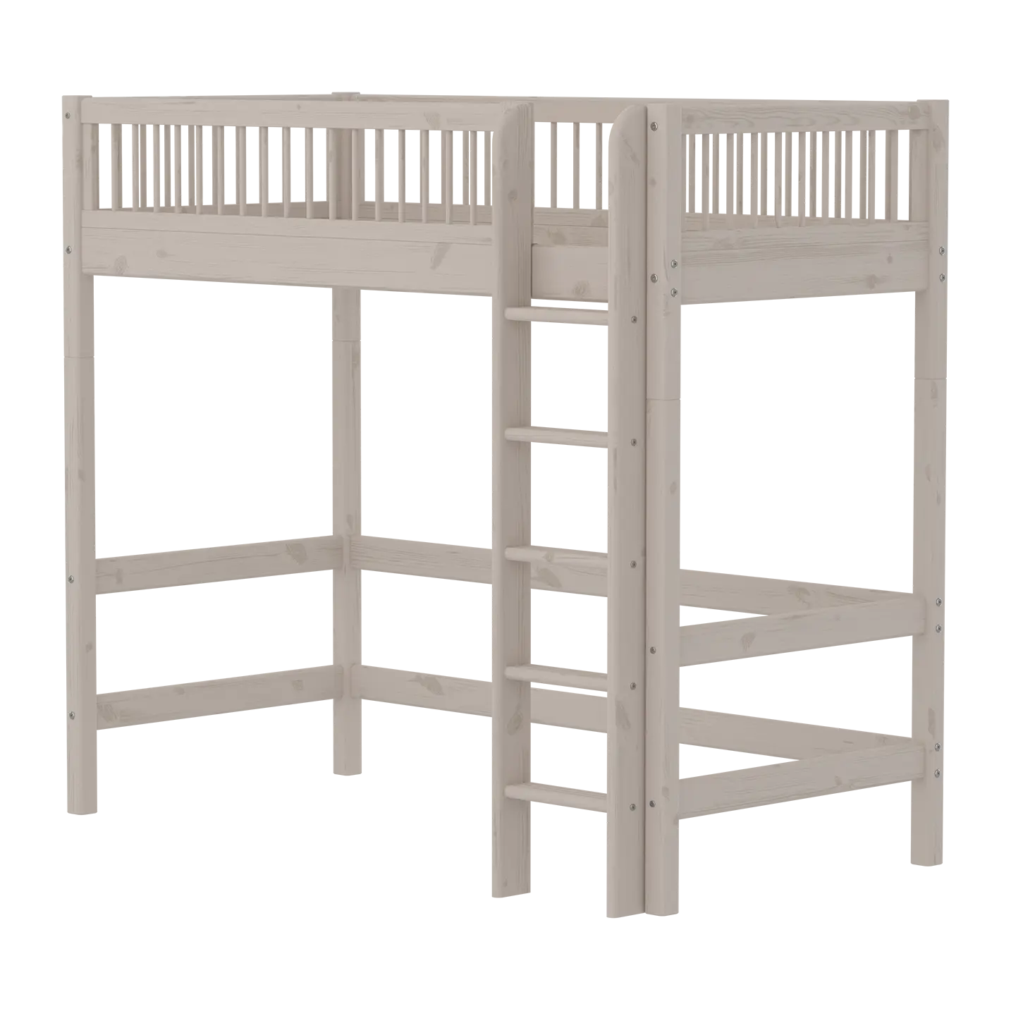 flexa-classic-hochbett-90x200-cm-184-cm-hoch-leiter-absturzsicherung-grau image 1
