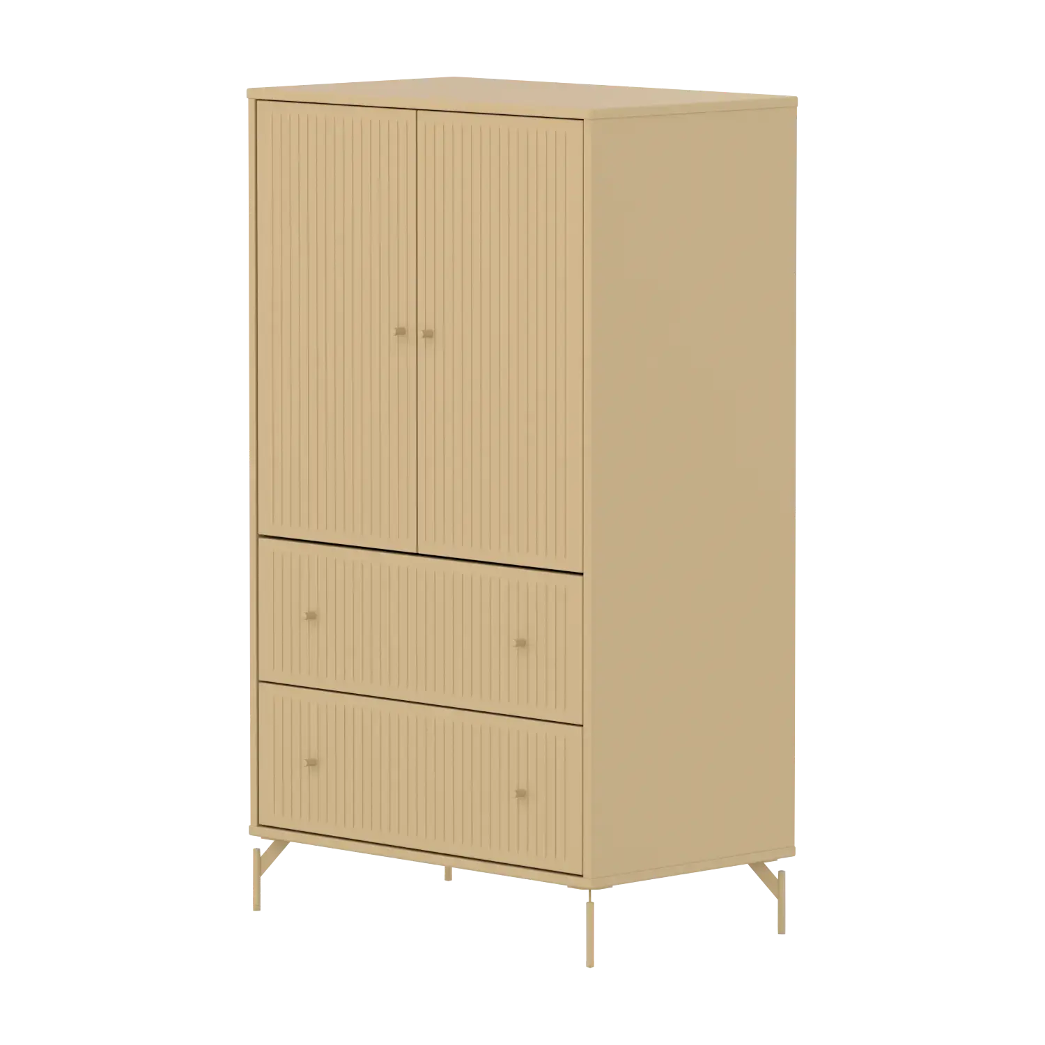 flexa-saga-schrank-2-t-ren-2-schubladen-mit-rillen-metallf-e-oat image 1