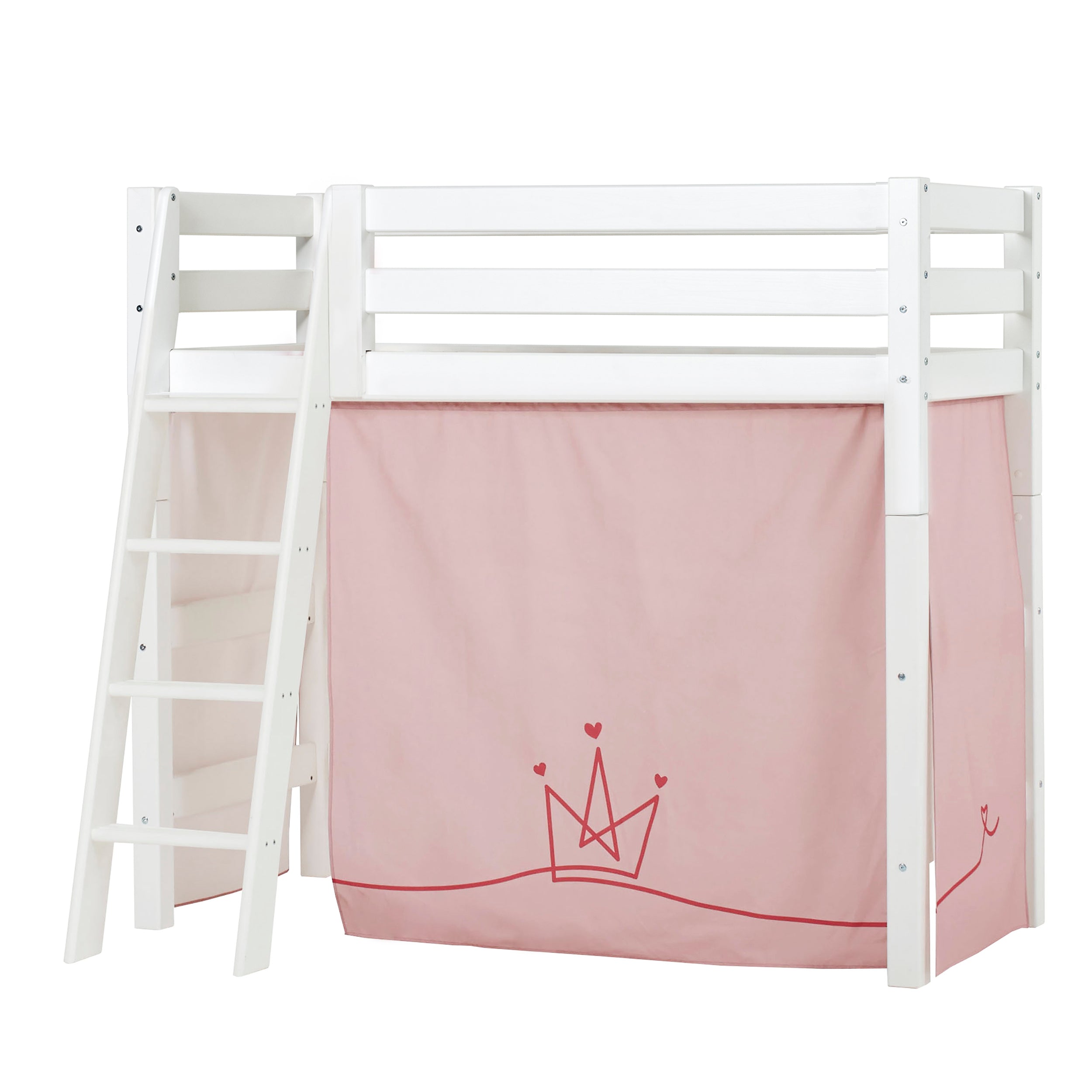 hoppekids-eco-luxury-mittelhohes-bett-mit-princess-bettvorhang image 4