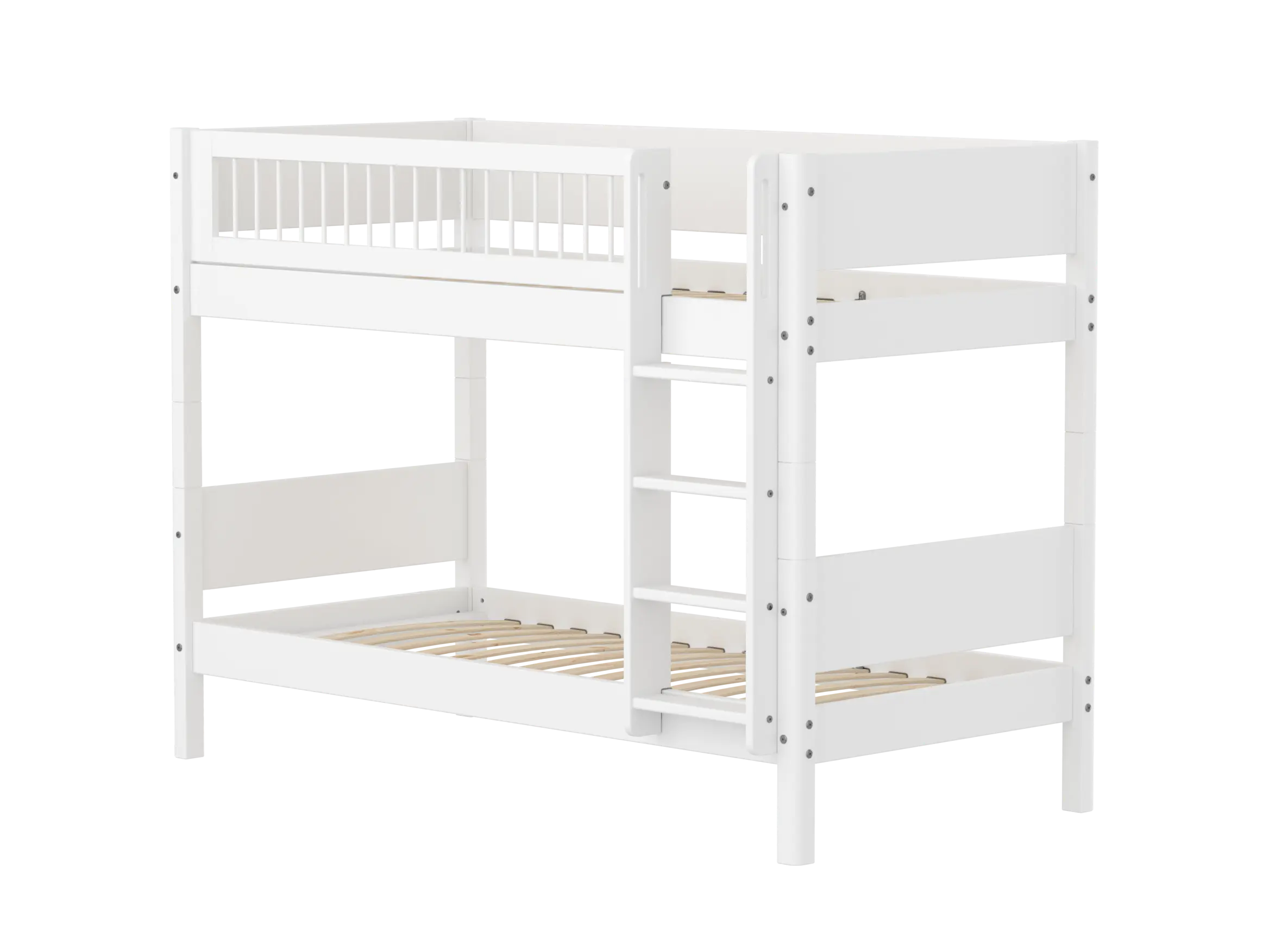 flexa-white-etagenbett-154-cm-mit-leiter-und-absturzsicherung-90x200-cm-wei-2 image 1