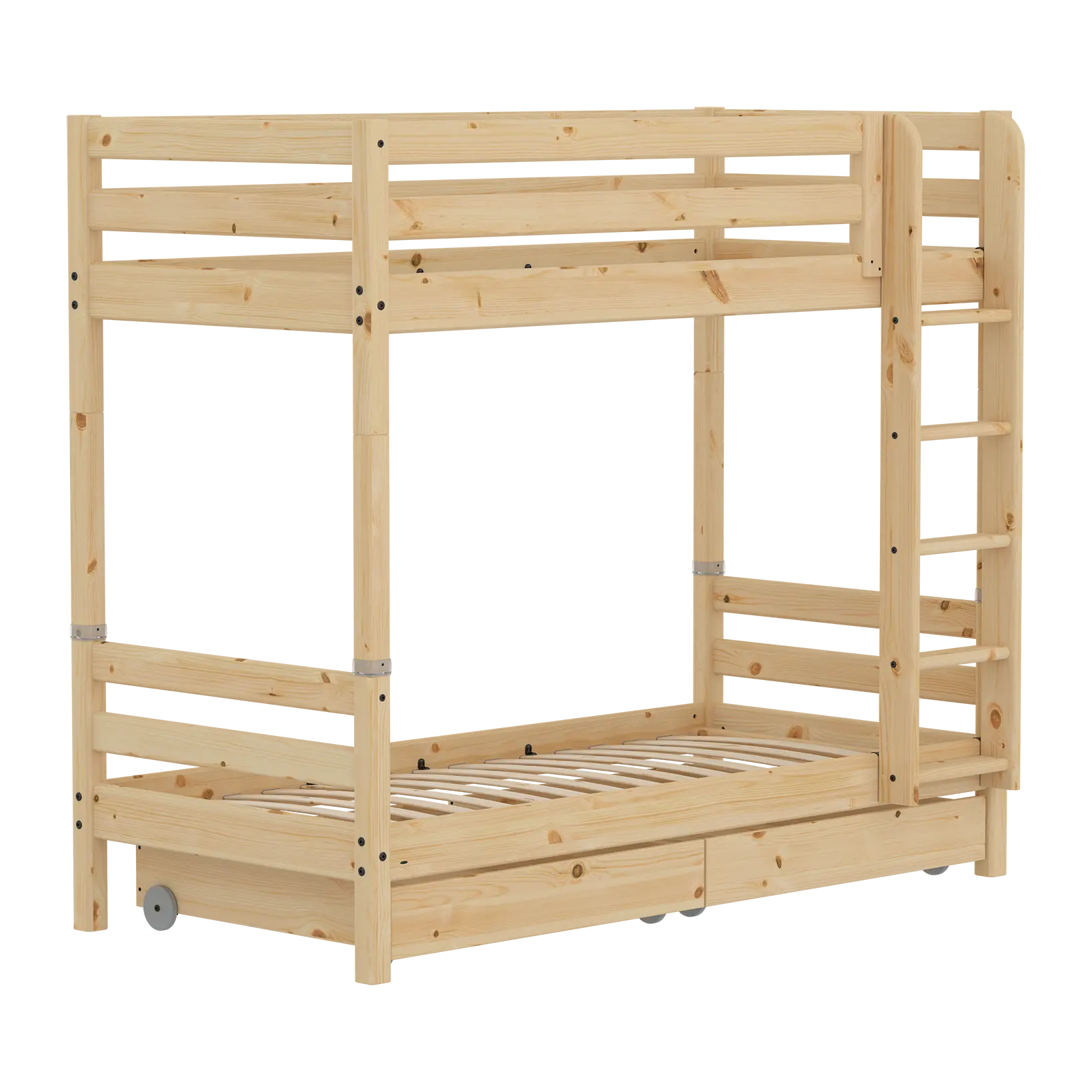 flexa-classic-raw-hohes-etagenbett-90x200-cm-mit-aufbewahrung-kiefernholz image 3