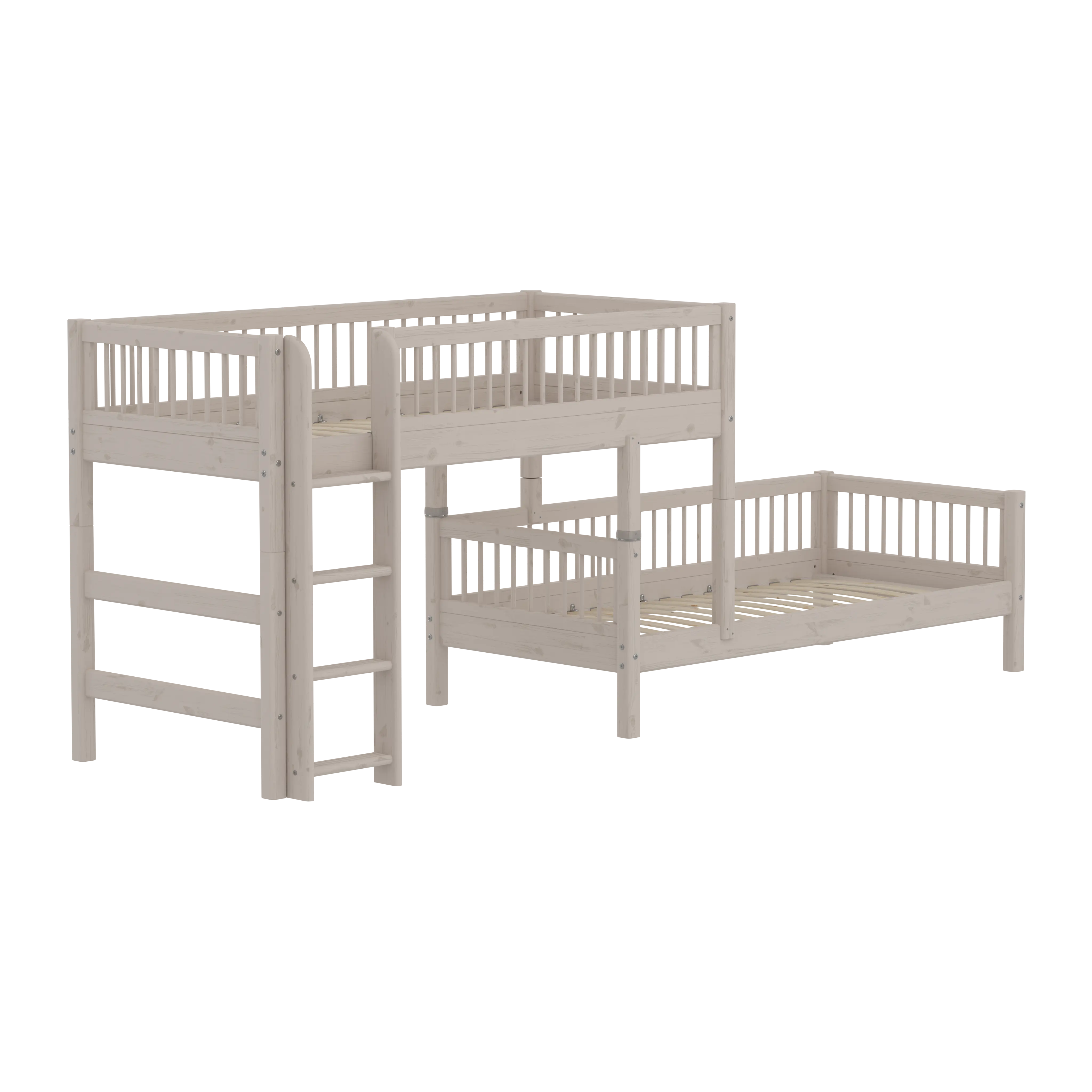 flexa-classic-etagenbett-143-cm-90x200-cm-grau-mit-leiter-und-absturzsicherung image 6