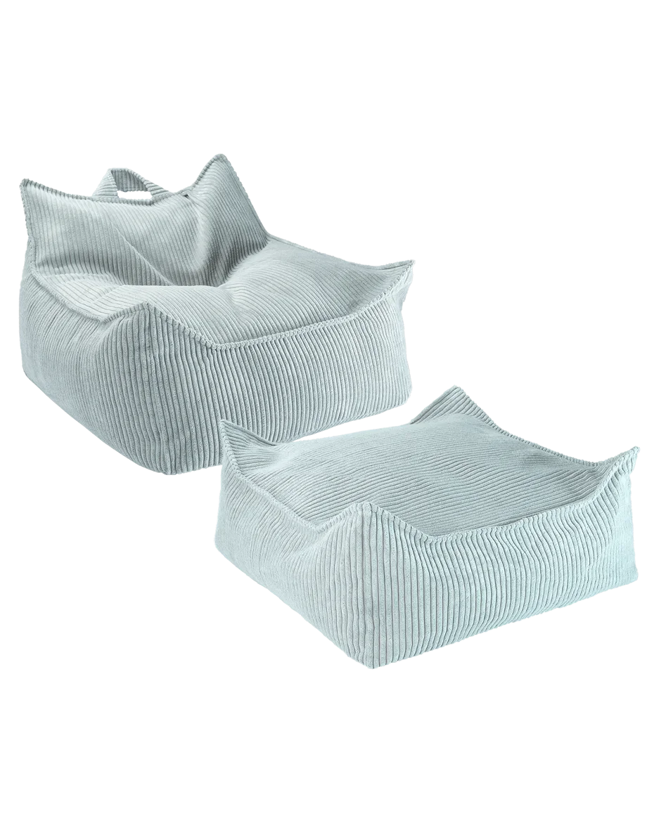 wigiwama-sitzsack-hocker-set-peppermint-green-cord image 1