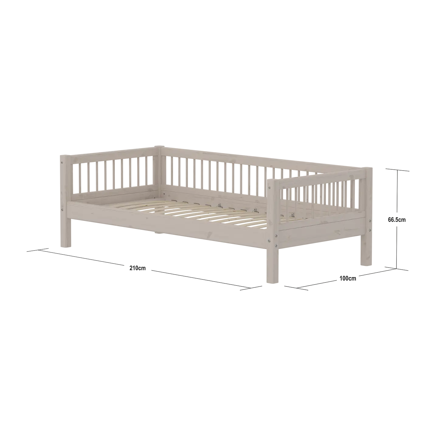 flexa-classic-einzelbett-90x200-cm-mit-sprossen-grau image 4