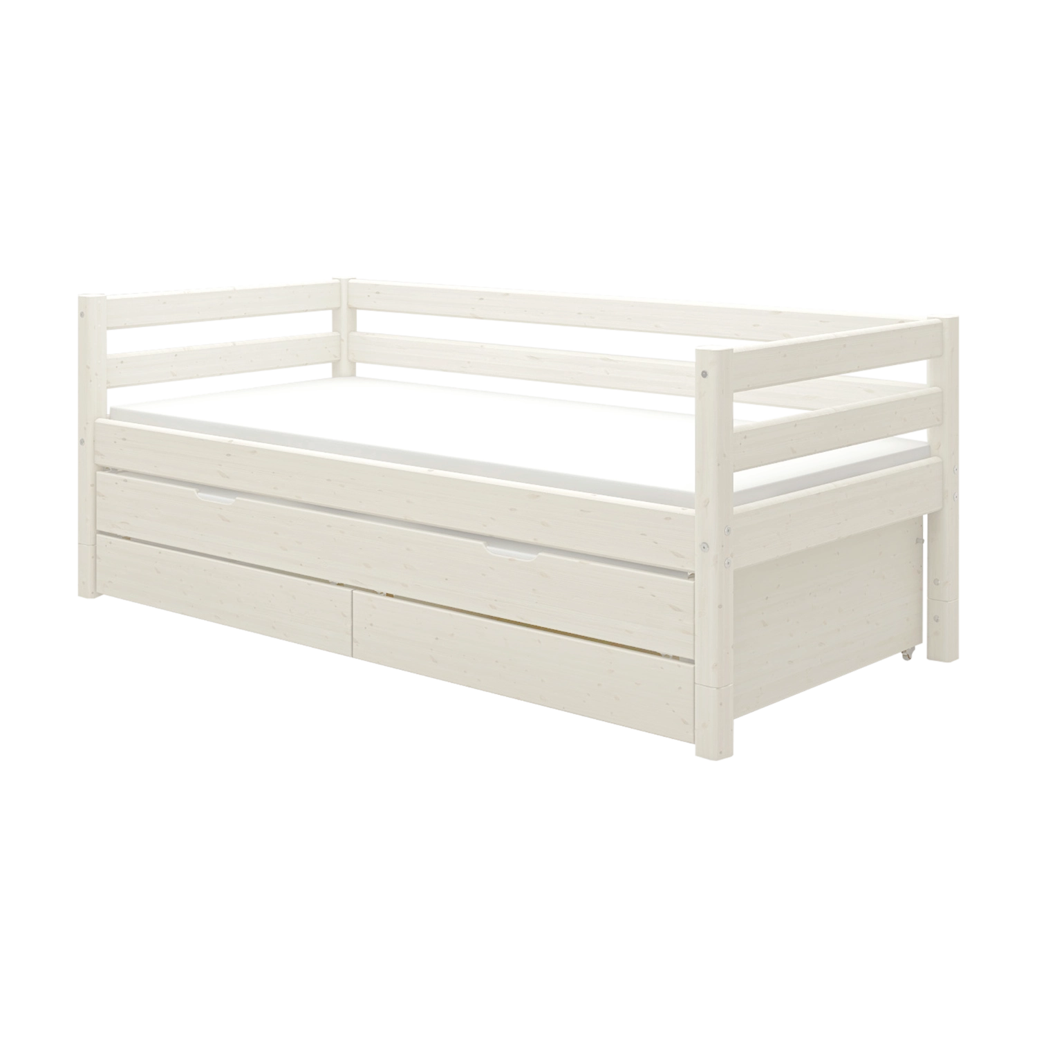 flexa-classic-tagesbett-90x200-cm-mit-ausziehbett-90x190-cm-und-schubladen-wei image 1