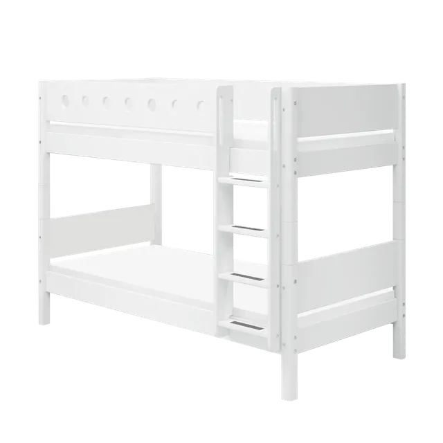 flexa-white-etagenbett-154-cm-90x200-cm-wei-mit-leiter-und-absturzsicherung image 1