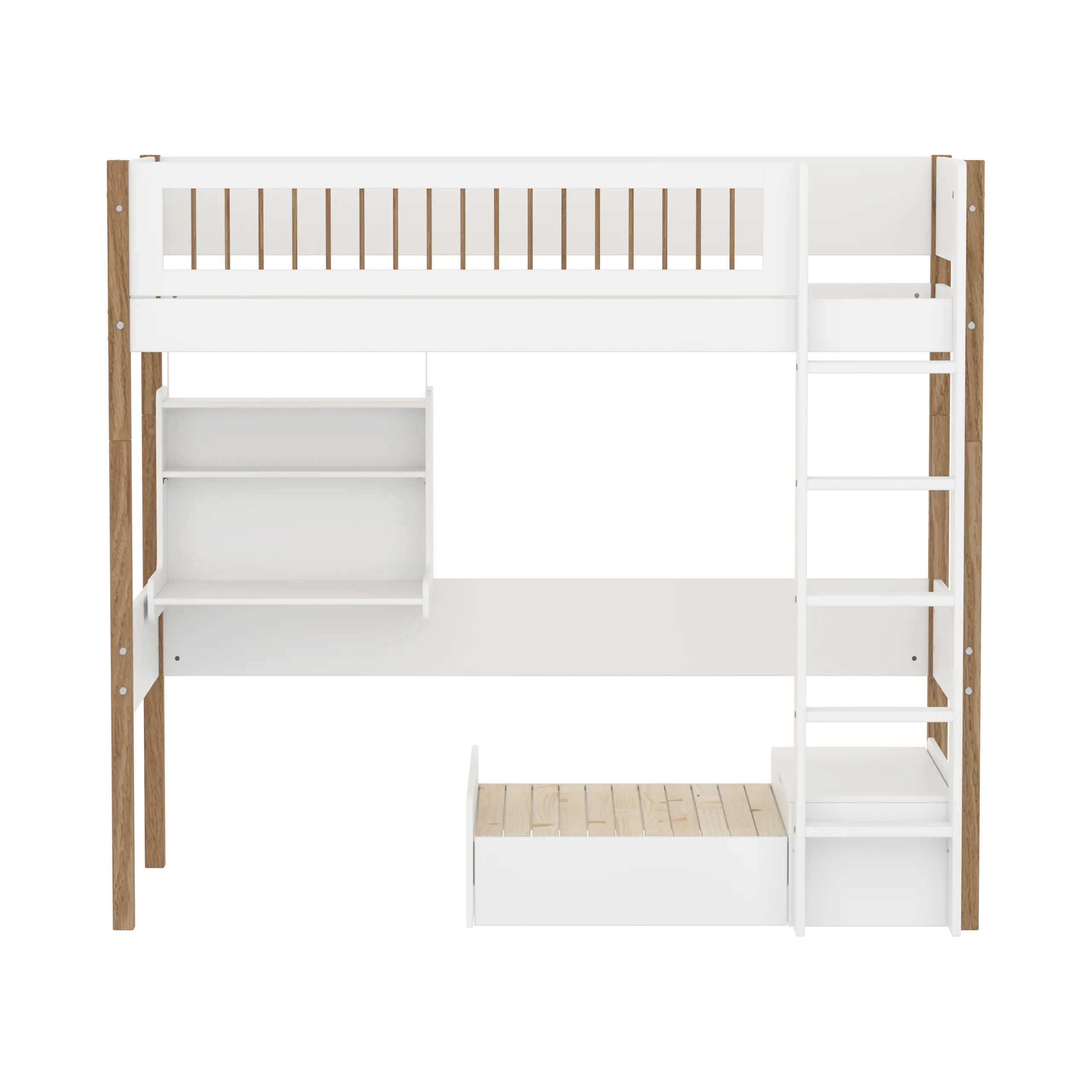 flexa-nor-casa-hochbett-184-cm-mit-sofa-schreibtisch-und-leiter-90x200-cm-wei-ei image 2