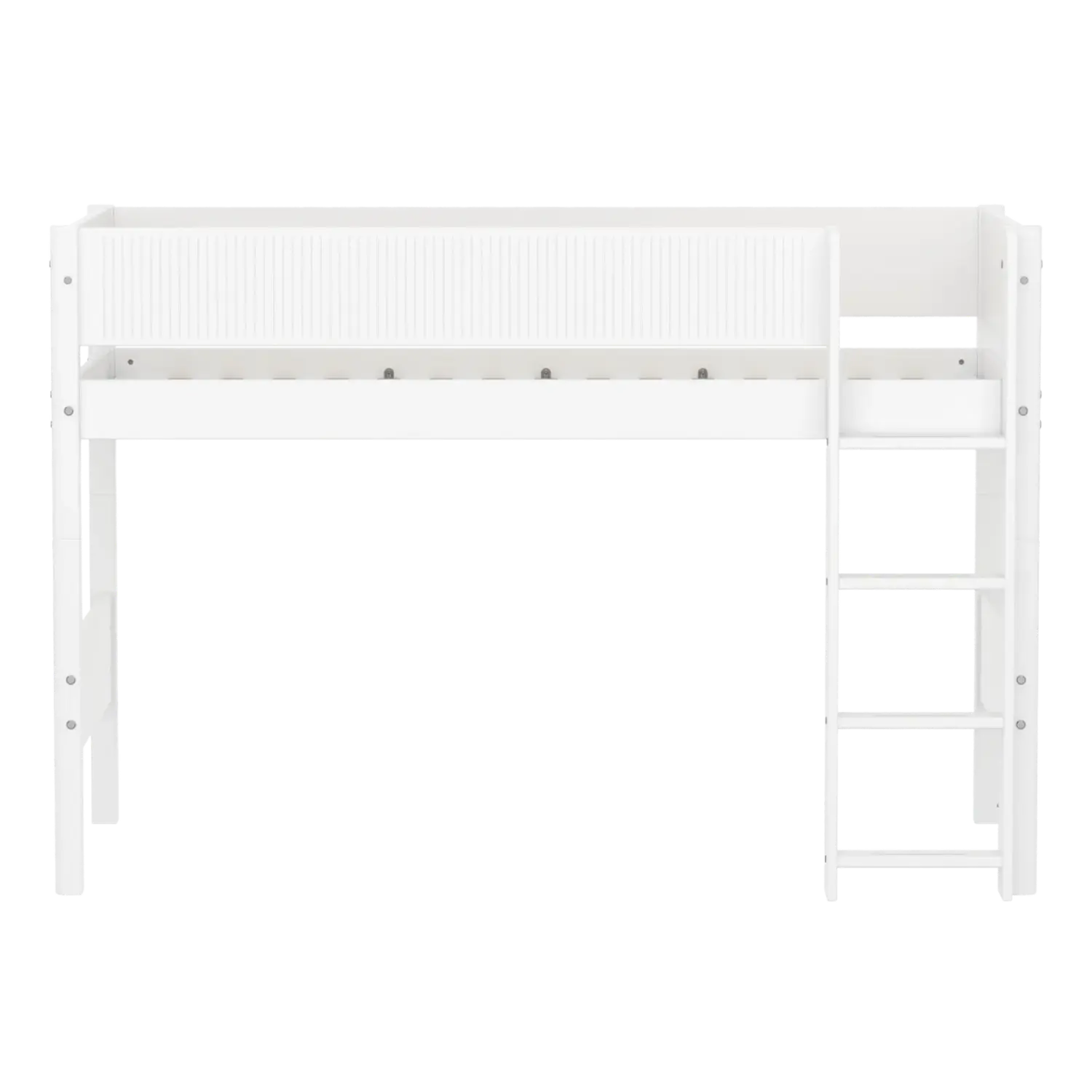 flexa-white-hochbett-143-cm-mit-gerader-leiter-und-absturzsicherung-90x200-cm-we image 2
