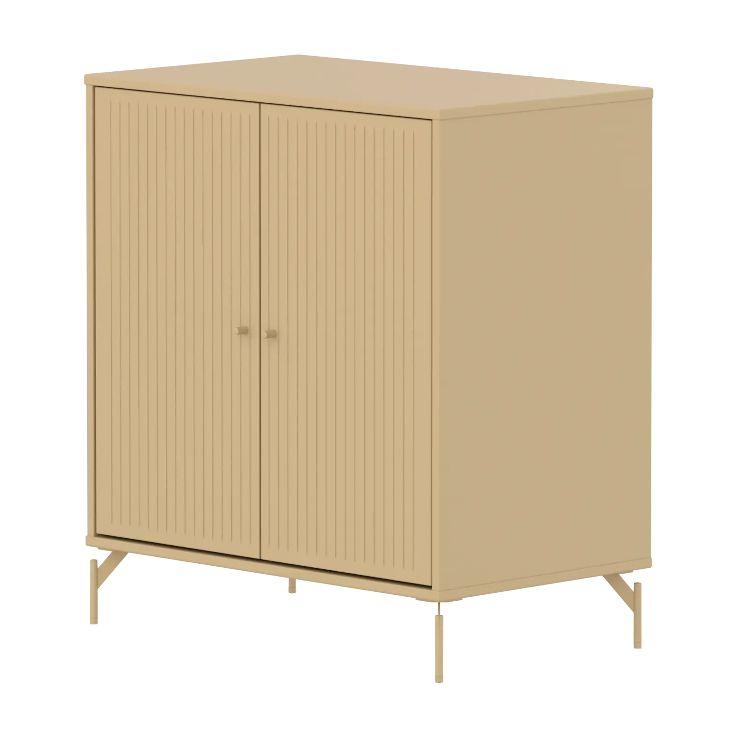 flexa-saga-schrank-2-t-ren-mit-rillen-metallf-e-oat image 1