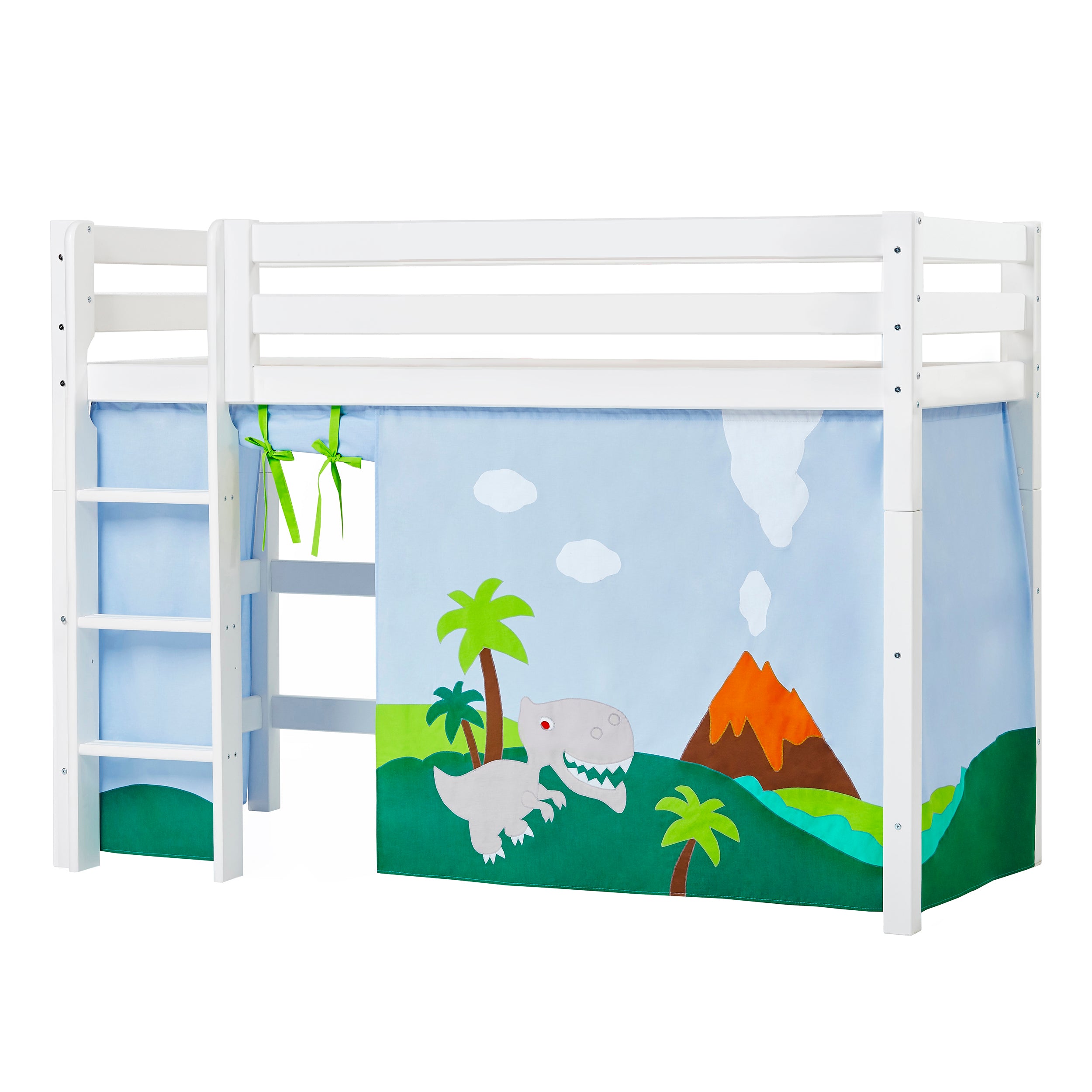 hoppekids-eco-luxury-mittelhohes-bett-mit-dinosaur-bettvorhang image 7