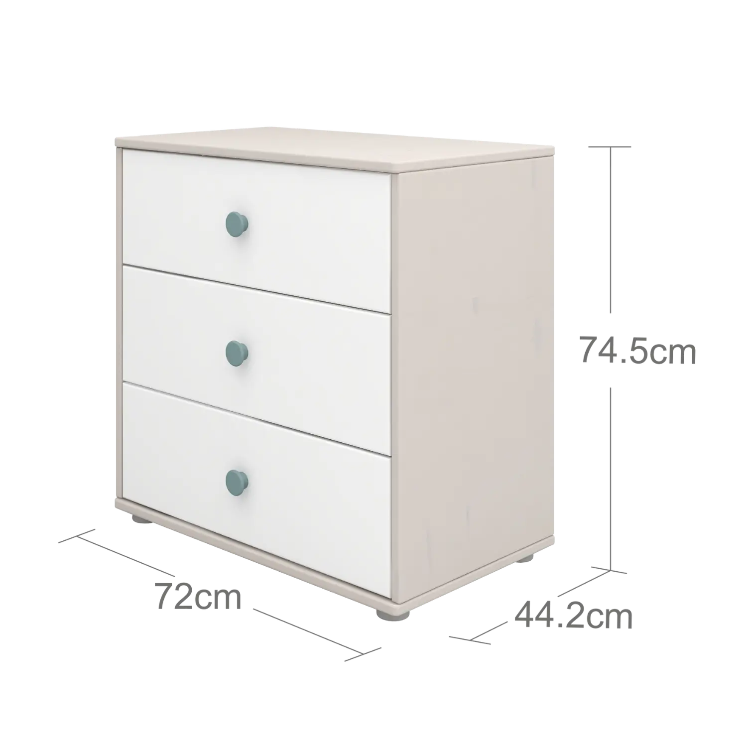flexa-classic-kommode-mit-3-schubladen-grau image 5