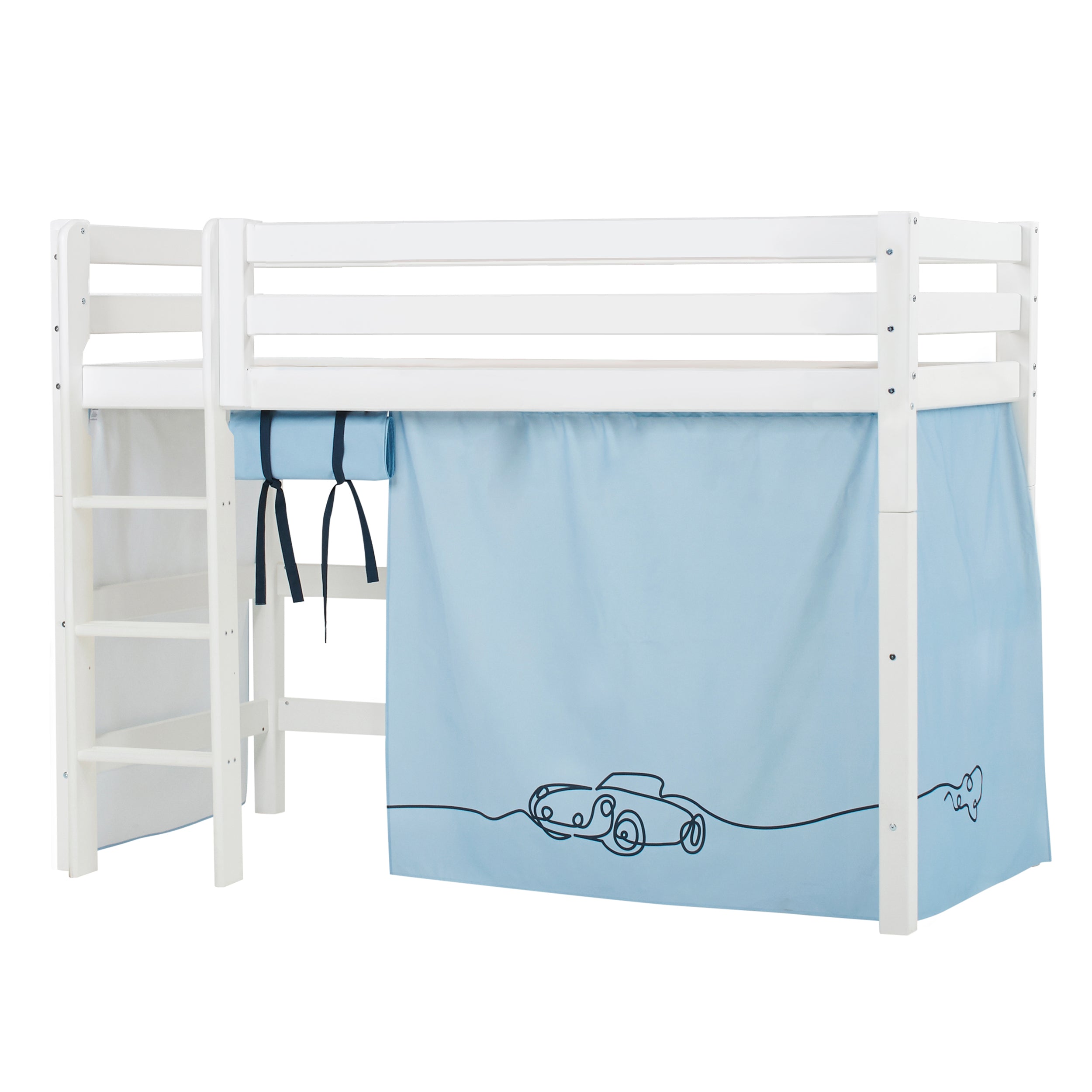 hoppekids-eco-luxury-mittelhohes-bett-mit-cars-bettvorhang image 8