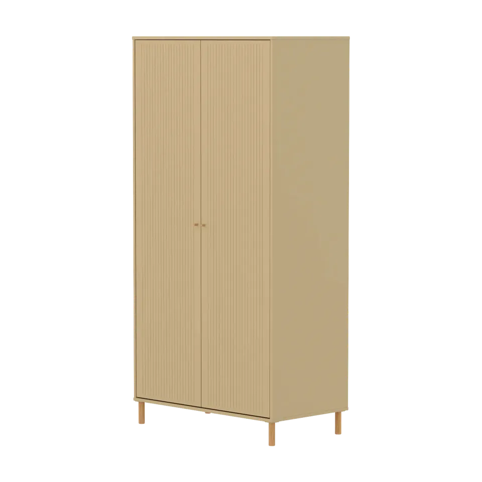 flexa-saga-kleiderschrank-2-t-ren-mit-rillen-eichenf-e-und-griffe-oat image 1