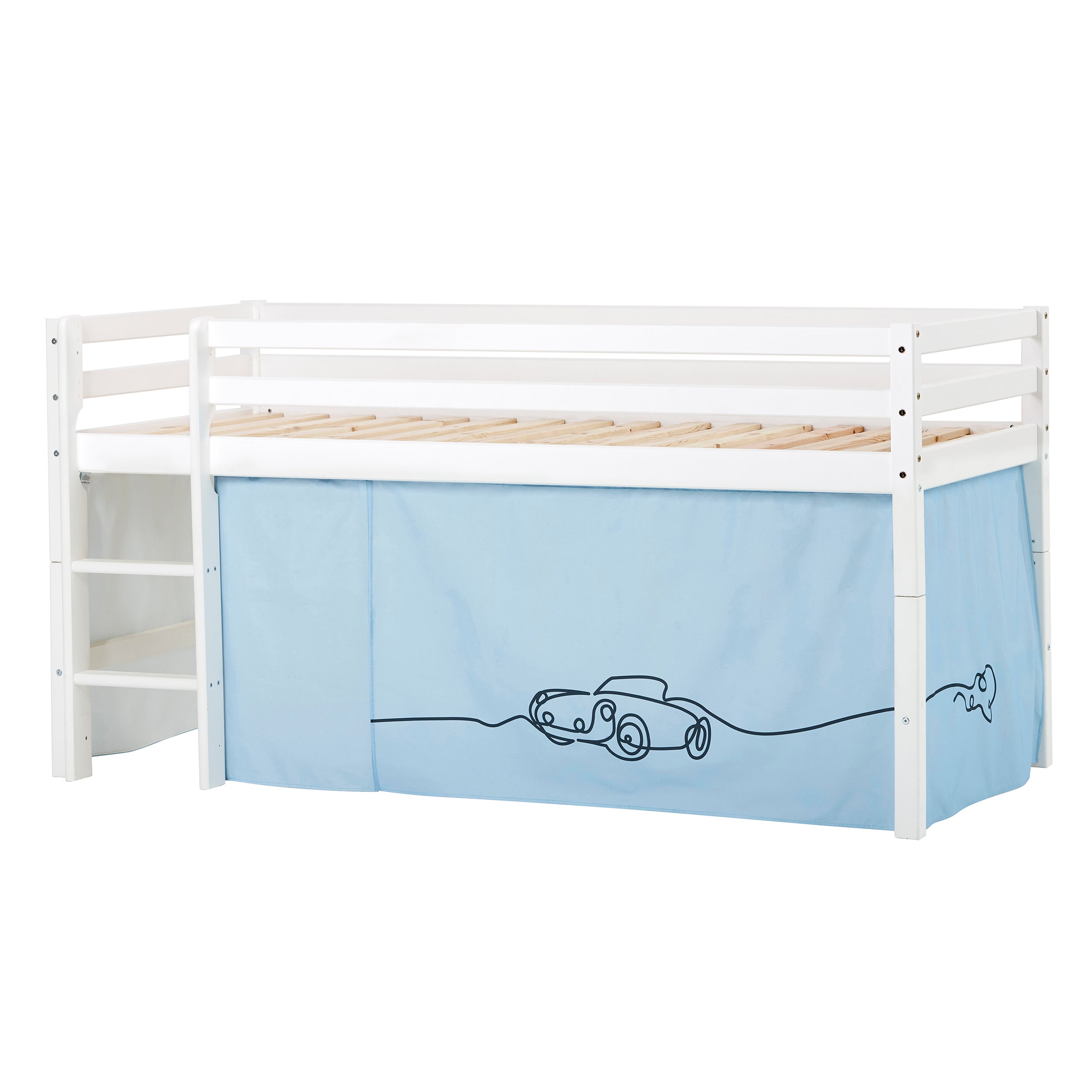 hoppekids-eco-dream-halbhochbett-mit-cars-bettvorhang image 5