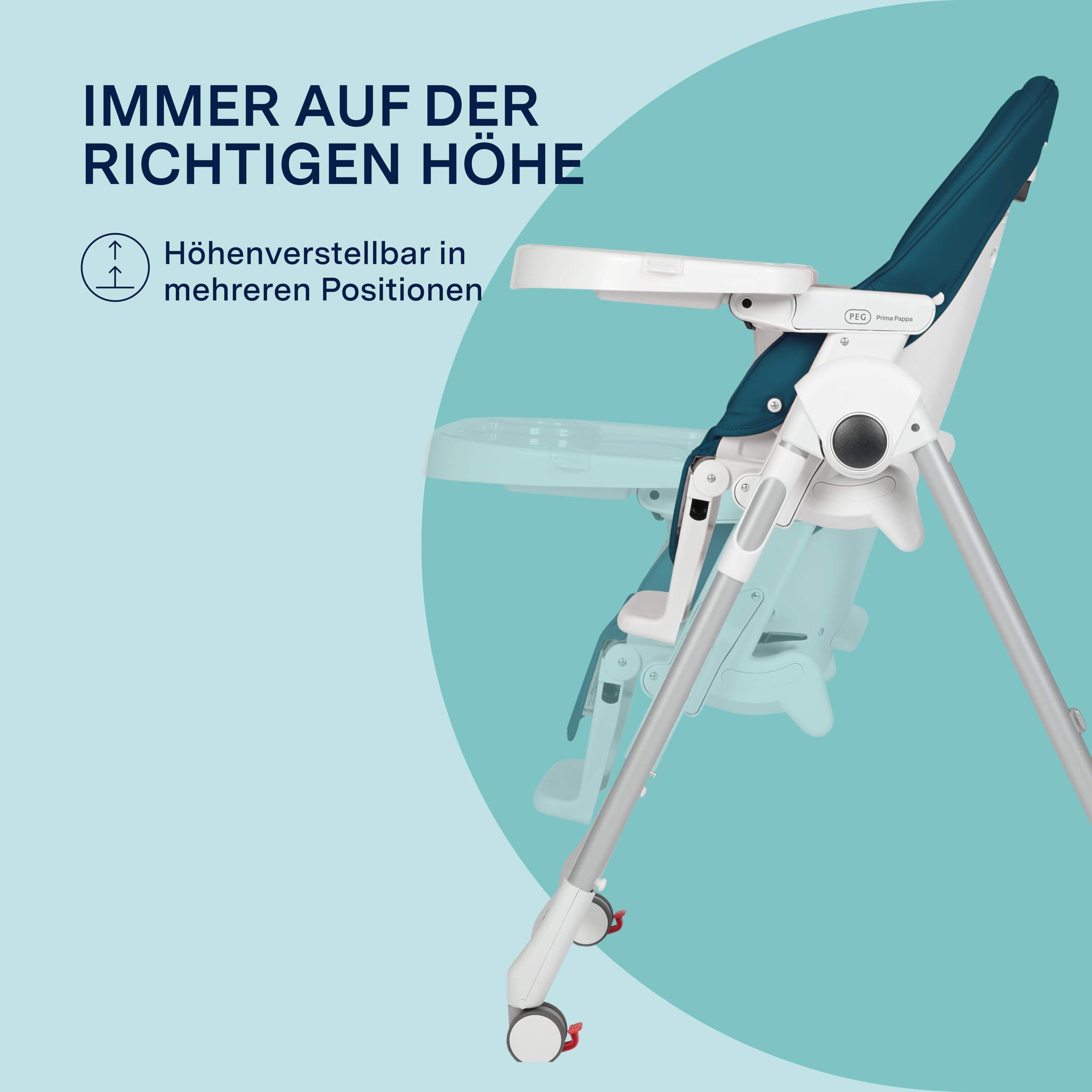 peg-perego-prima-pappa-follow-me-plus-hochstuhl-und-babywippe-petrolblau image 5