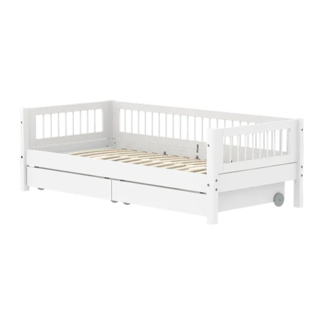 flexa-white-einzelbett-daybed-mit-crossbars-und-stauraum-option-90x200-cm-weiss image 1