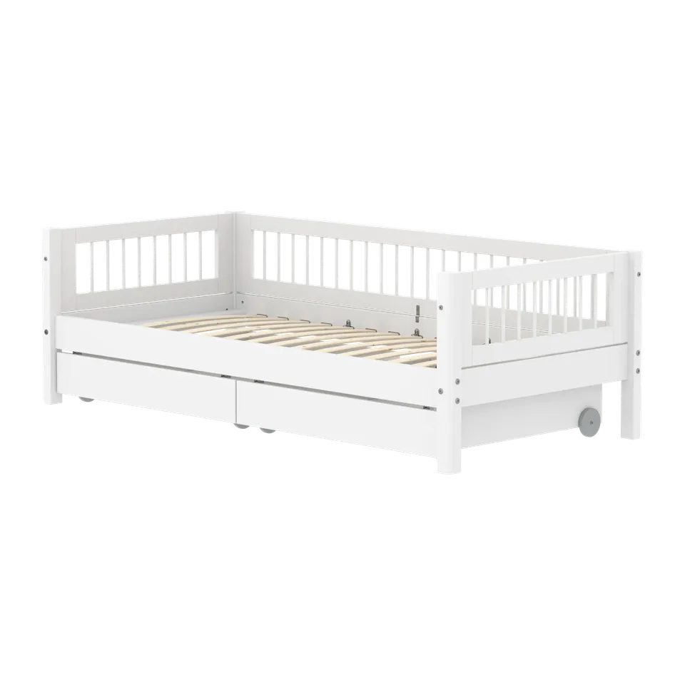 flexa-white-einzelbett-daybed-mit-crossbars-und-stauraum-option-90x200-cm-weiss image 1