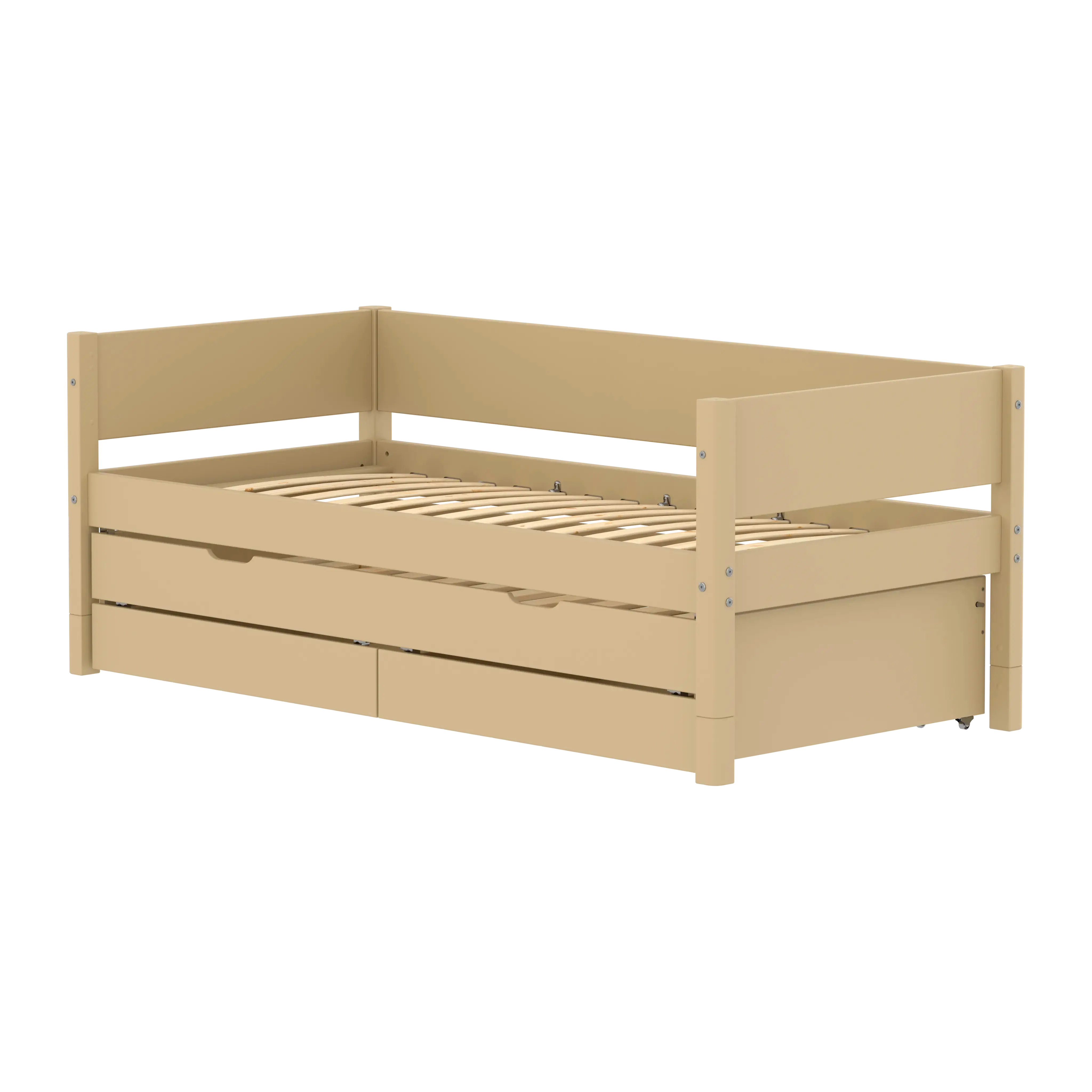 flexa-white-einzelbett-daybed-90x200-cm-mit-ausziehbett-90x190-cm-und-schubladen image 1