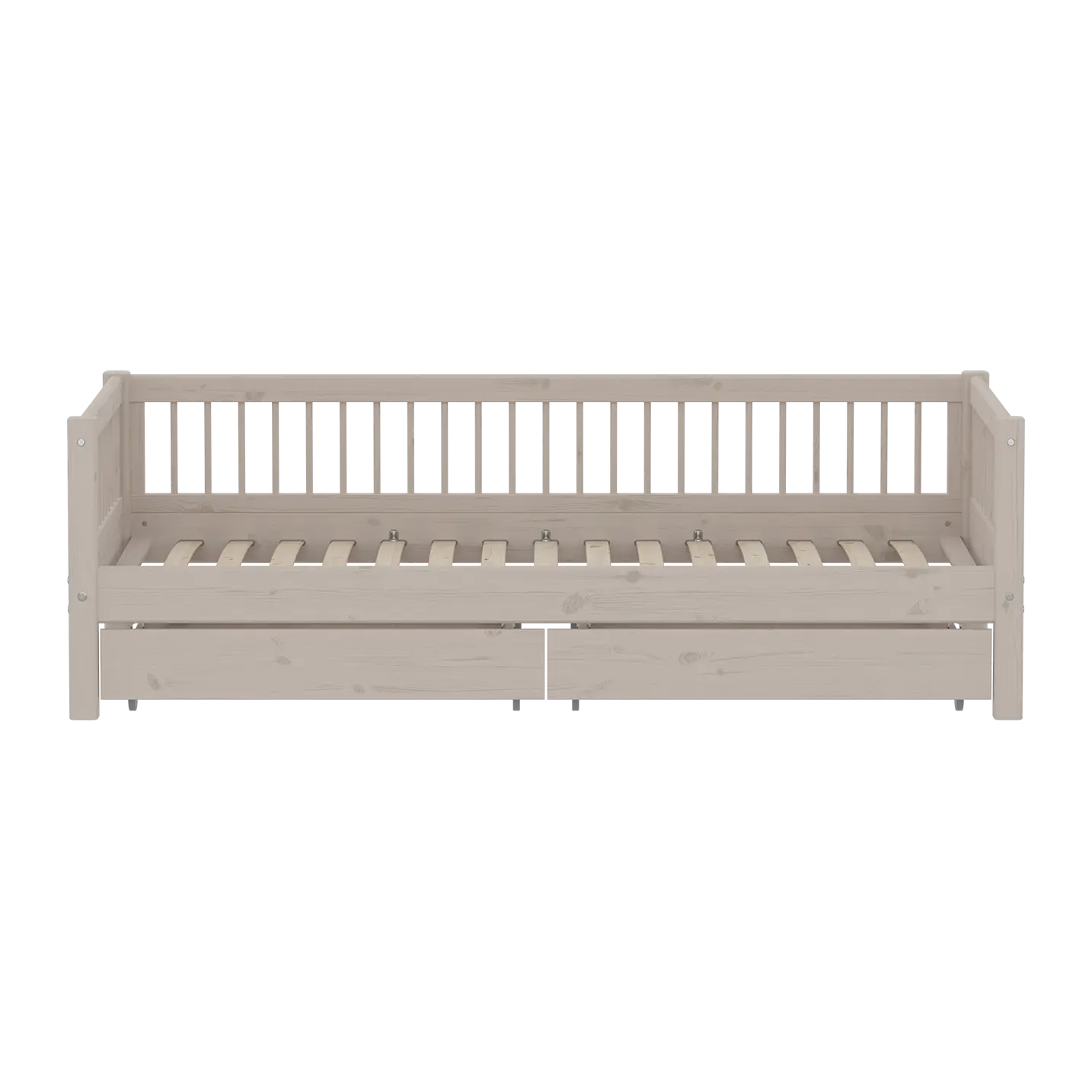 flexa-classic-einzelbett-mit-schubladen-und-absturzsicherung-90x200-cm-grau image 2
