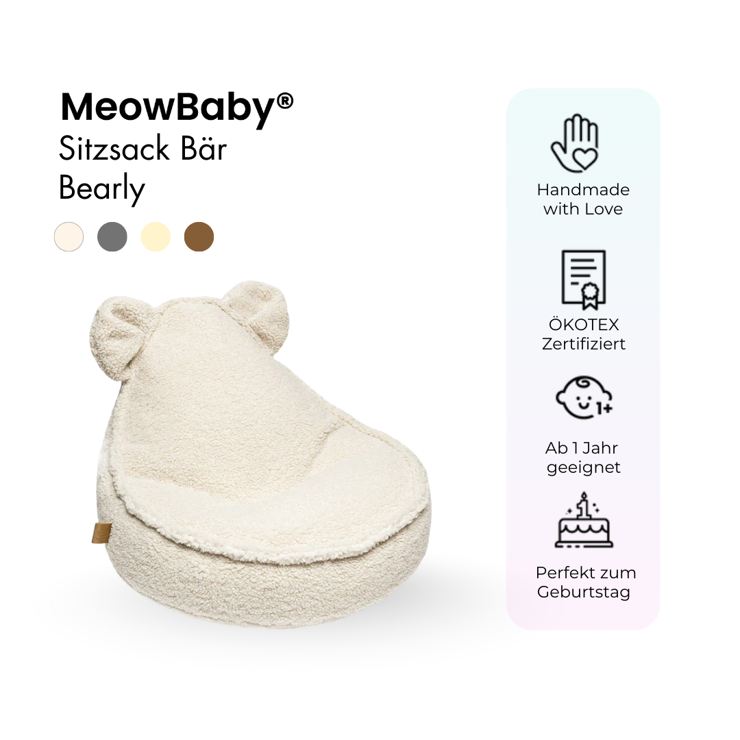 meowbaby-kindersessel-bearly-b-ren-sitzsack-soft-teddy-edition-pouf image 2