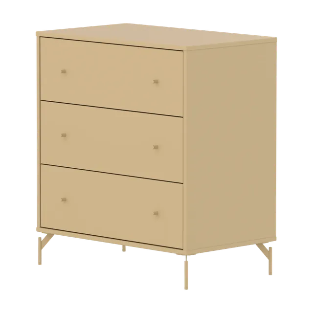 flexa-saga-kommode-mit-3-schubladen-soft-close-oat-metallf-e image 1